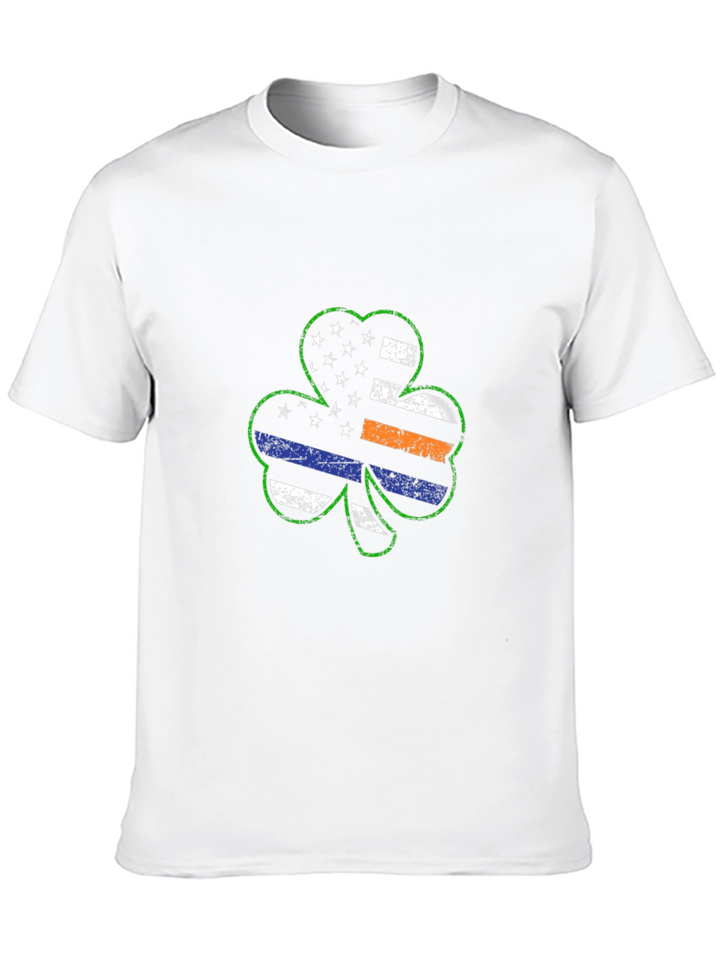Shamrock American Flag Thin Line Graphic Tee