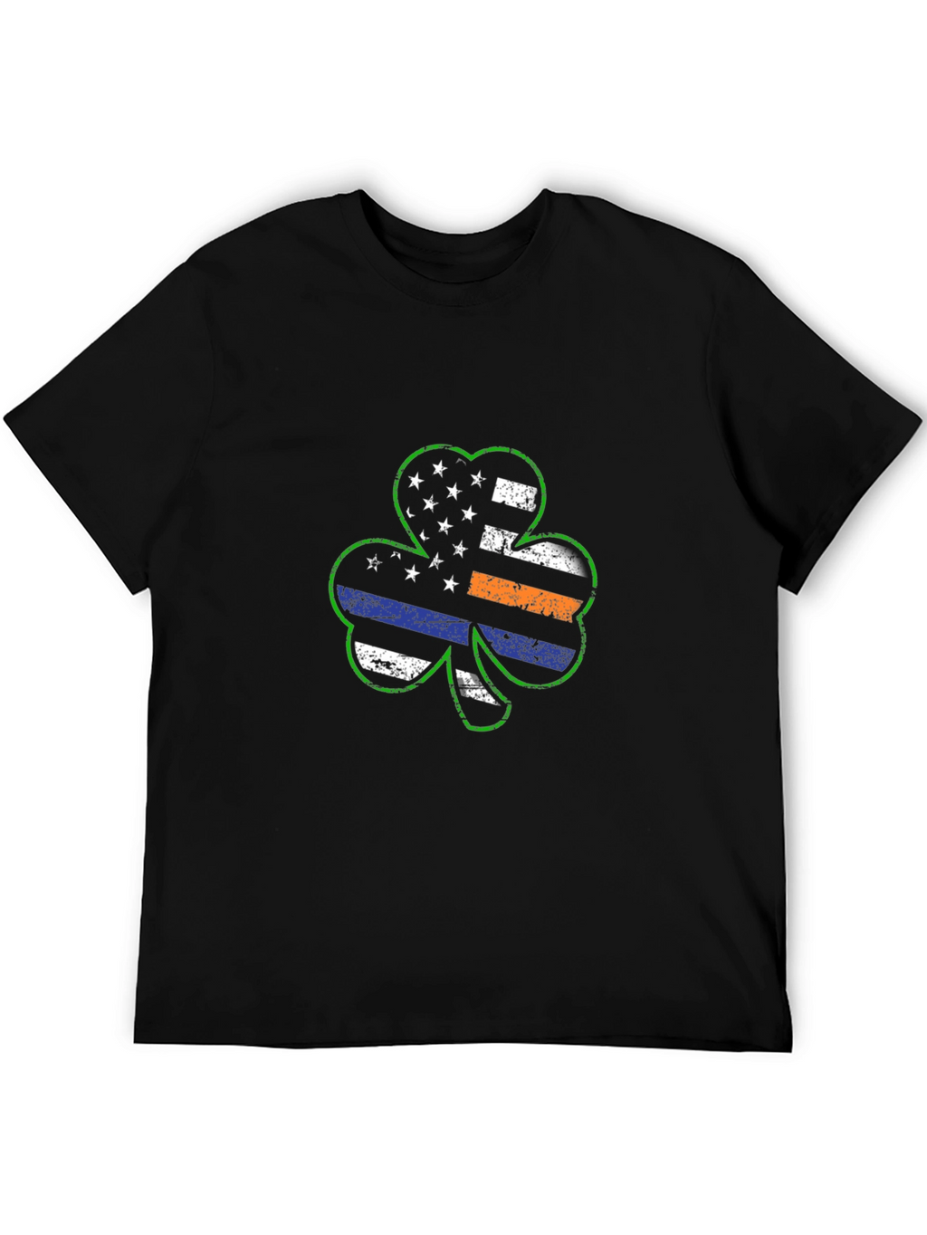 Shamrock American Flag Thin Line Graphic Tee