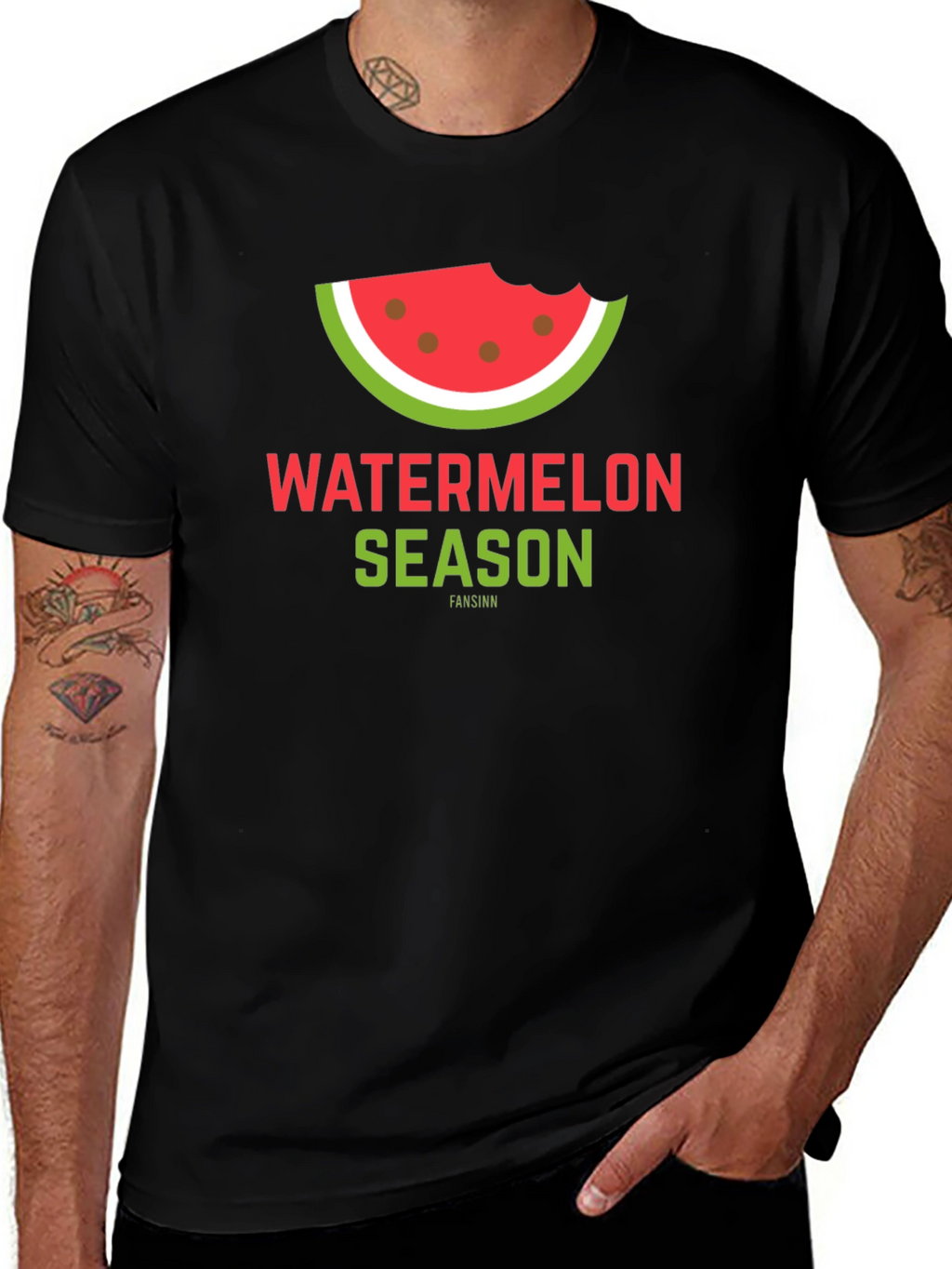 Watermelon Season Black Graphic Tee