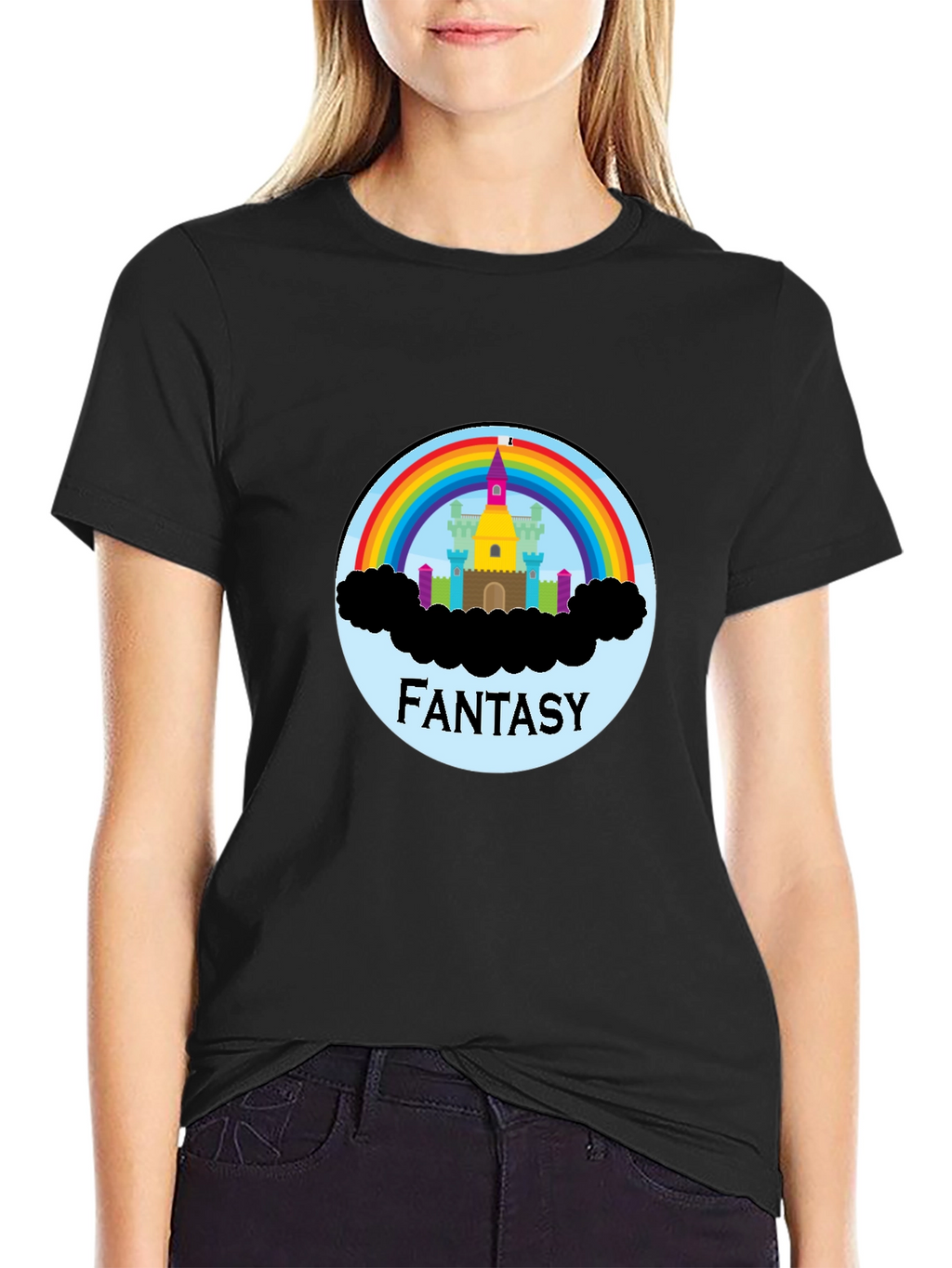 Fantasy Rainbow Castle Graphic Tee