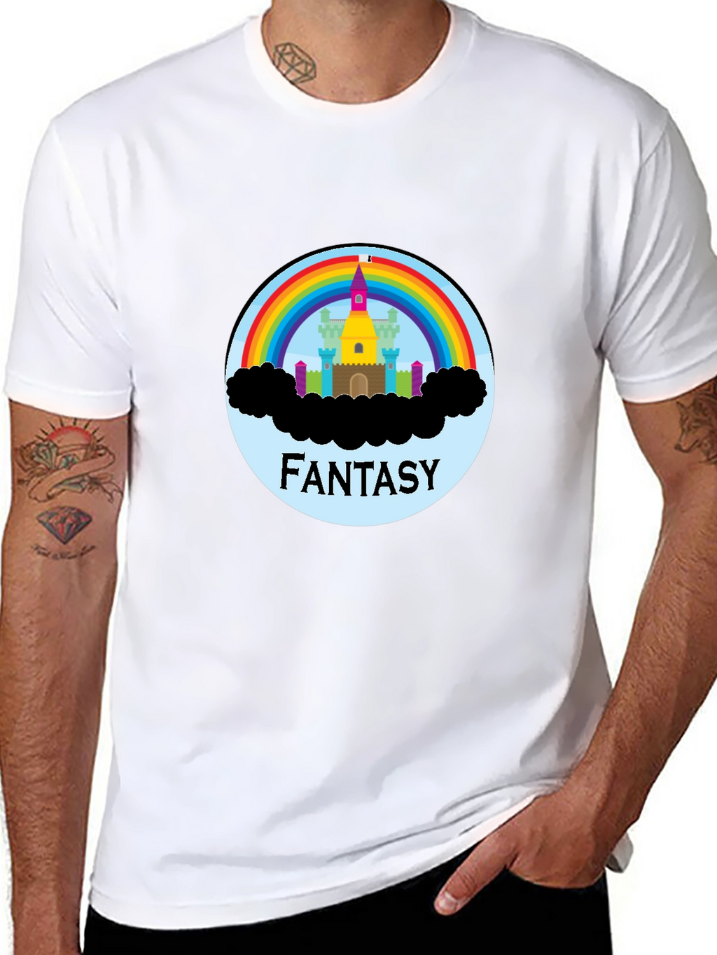Fantasy Rainbow Castle Graphic Tee