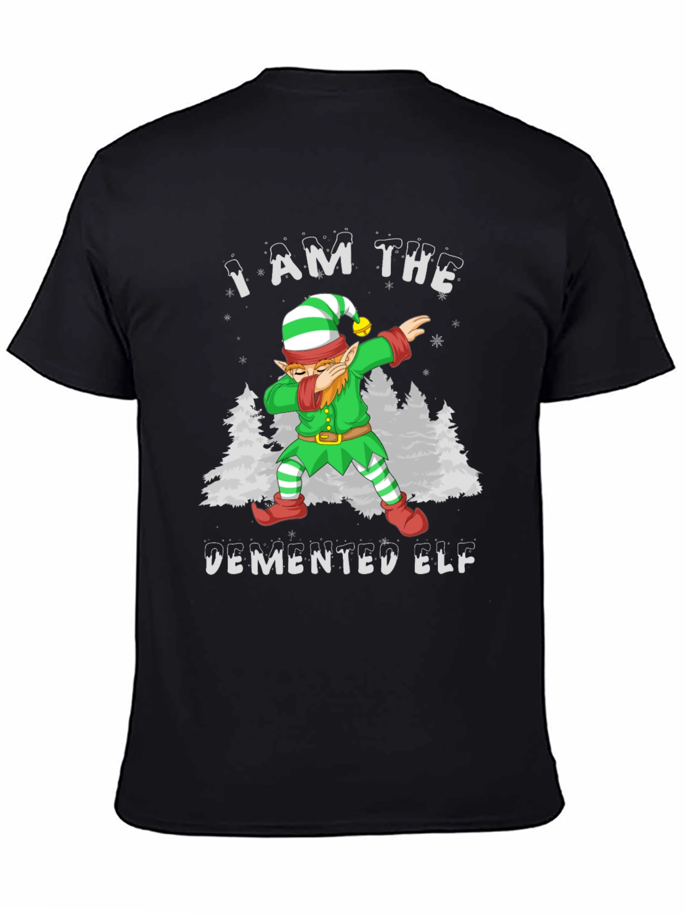 Demented Elf Dabbing Graphic Tee