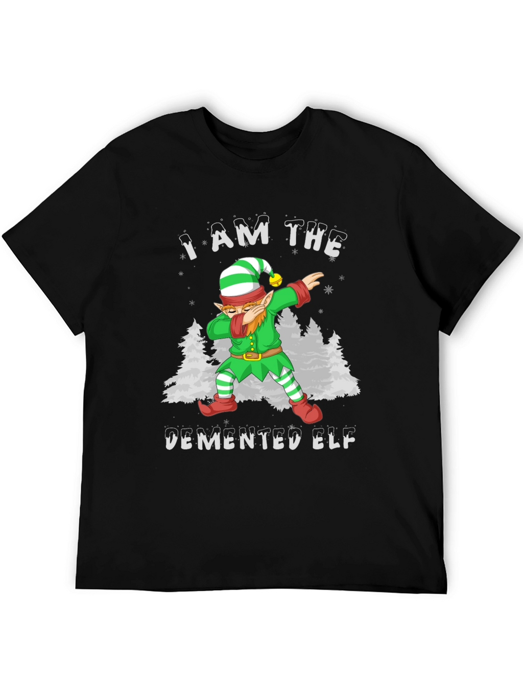 Demented Elf Dabbing Graphic Tee