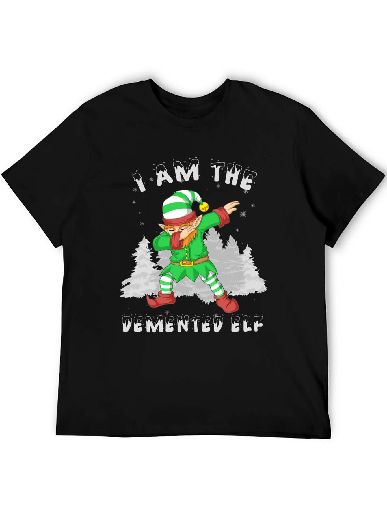 Demented Elf Dabbing Graphic Tee