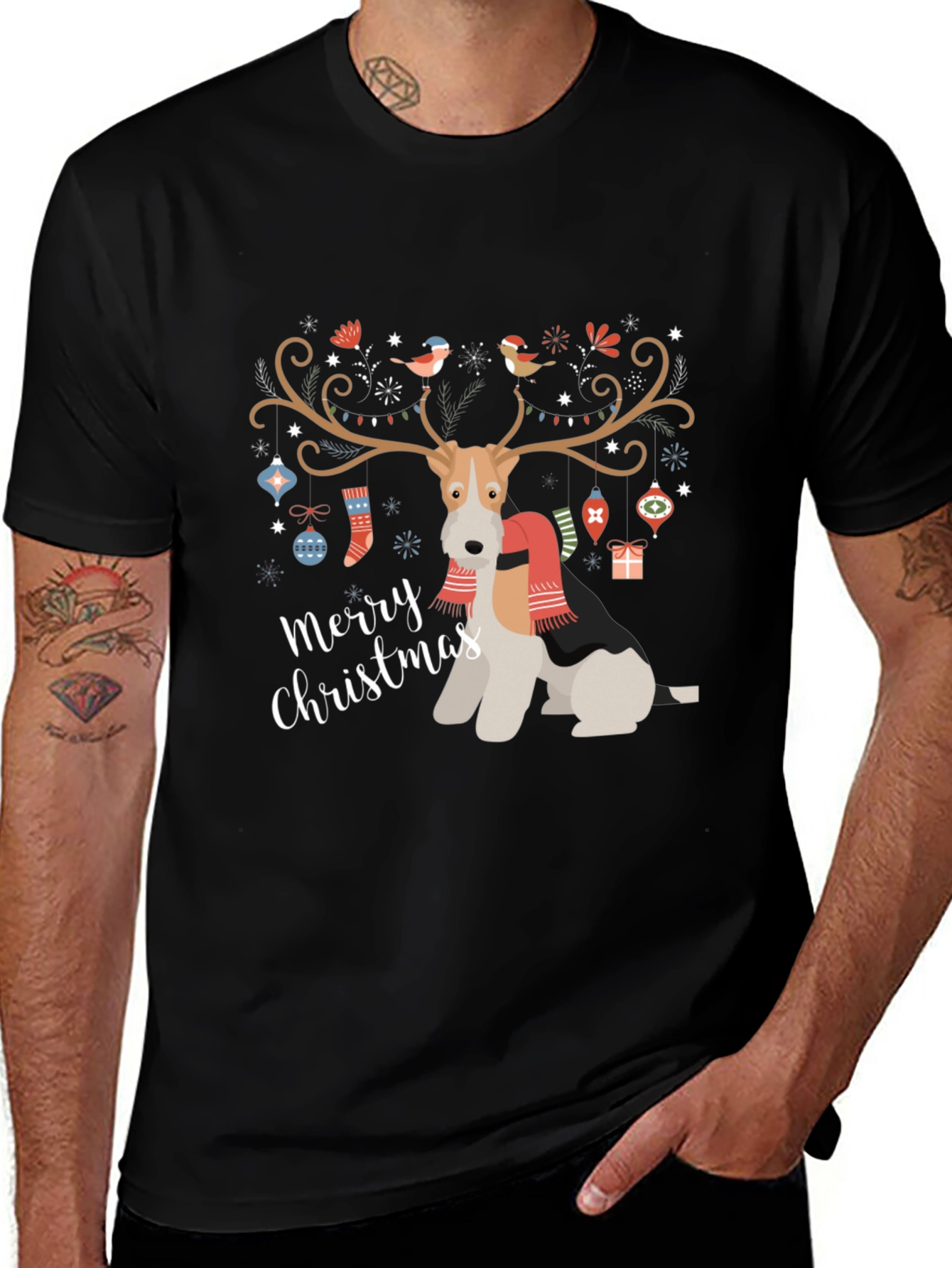 Festive Dog Christmas T-Shirt