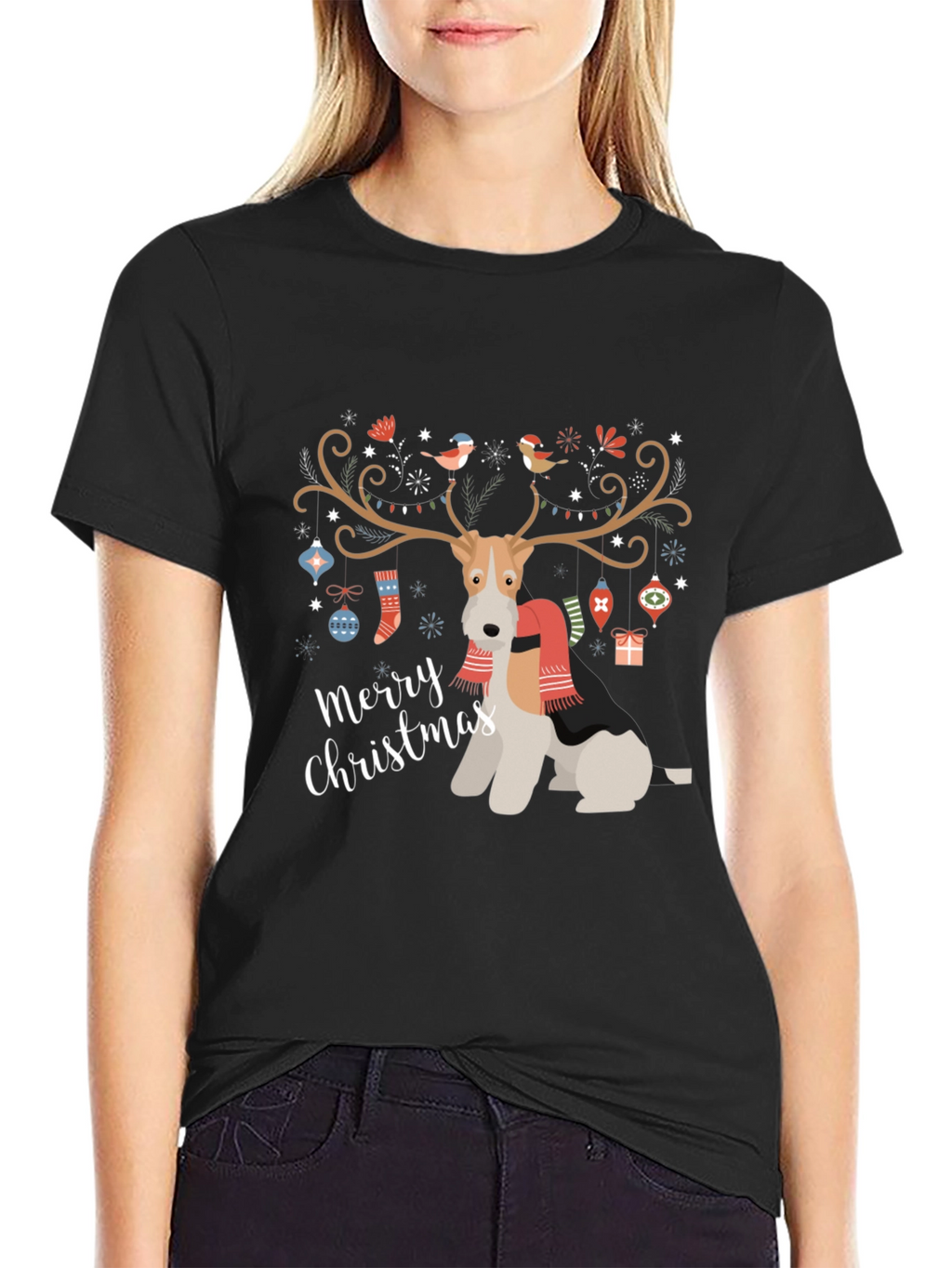 Festive Dog Christmas T-Shirt