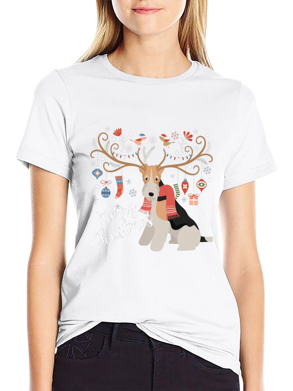 Festive Dog Christmas T-Shirt