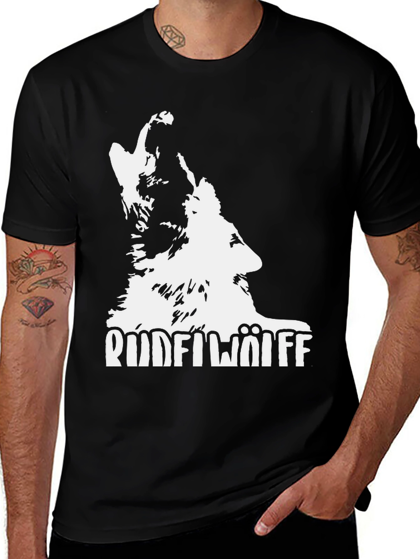 Black Wolf Pack T-Shirt - Unique Design