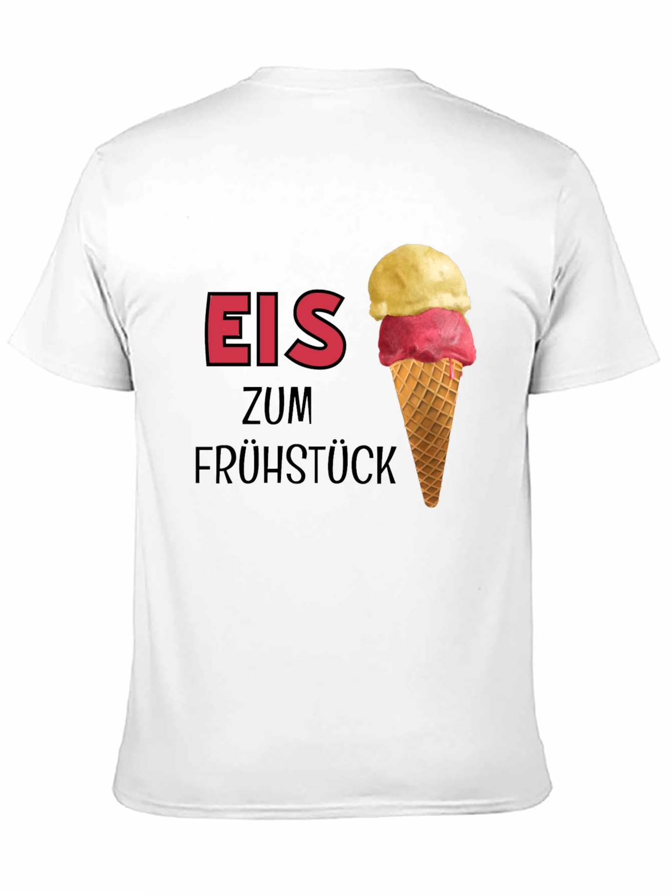 Eis Zum Frühstück Black T-Shirt