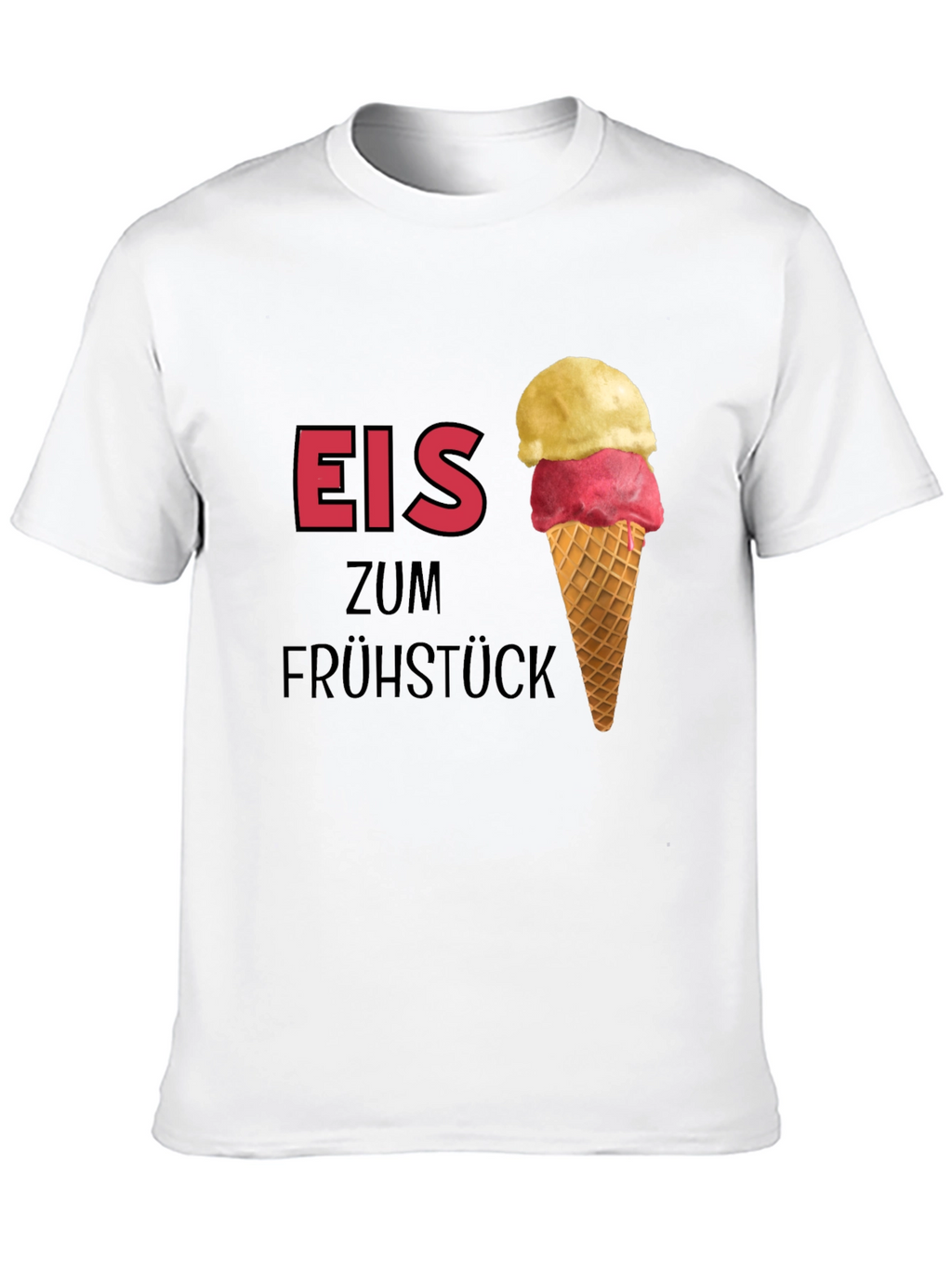 Eis Zum Frühstück Black T-Shirt