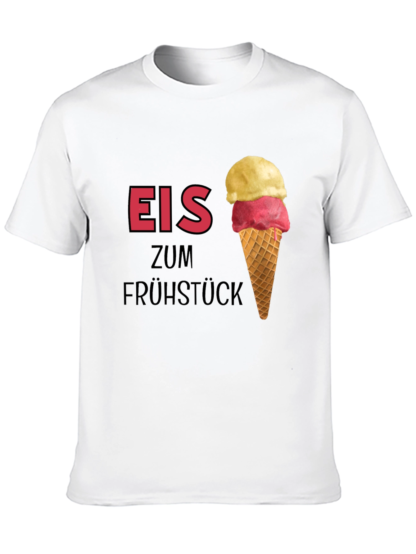 Eis Zum Frühstück Black T-Shirt