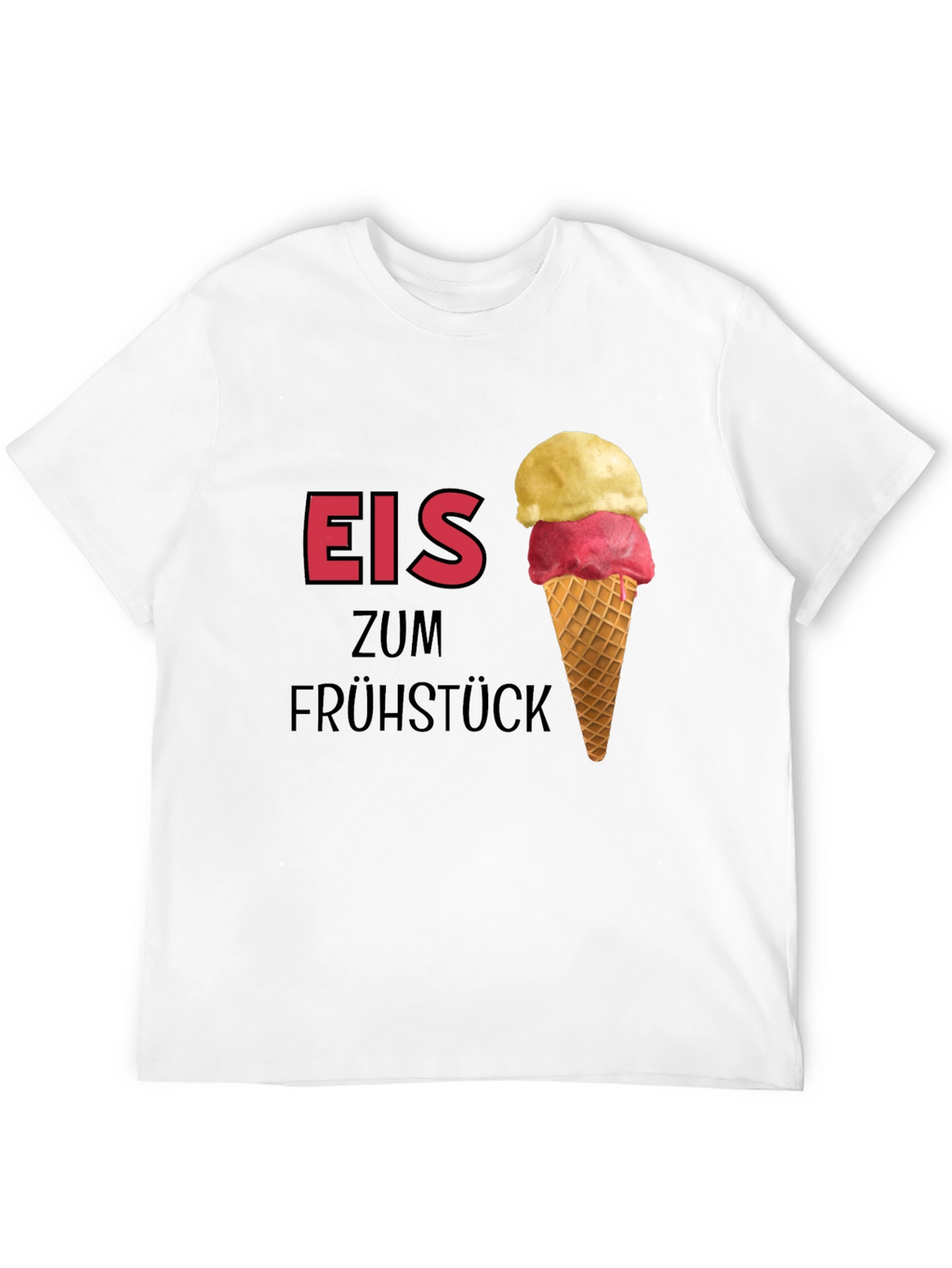 Eis Zum Frühstück Black T-Shirt