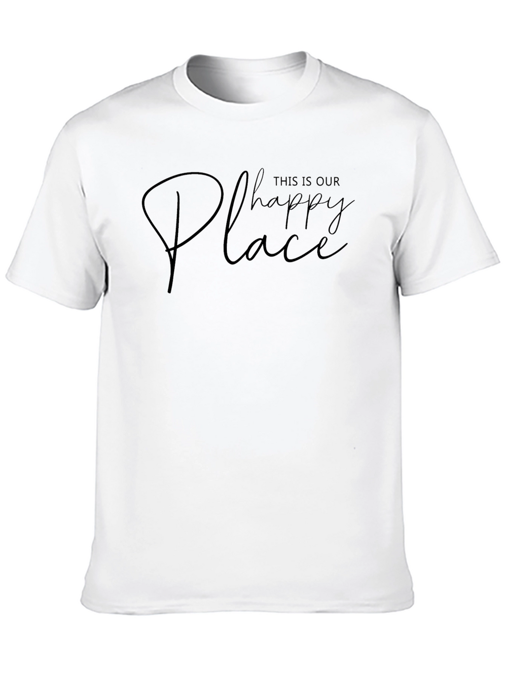 This Is Our Happy Place Graphic Tee - Black