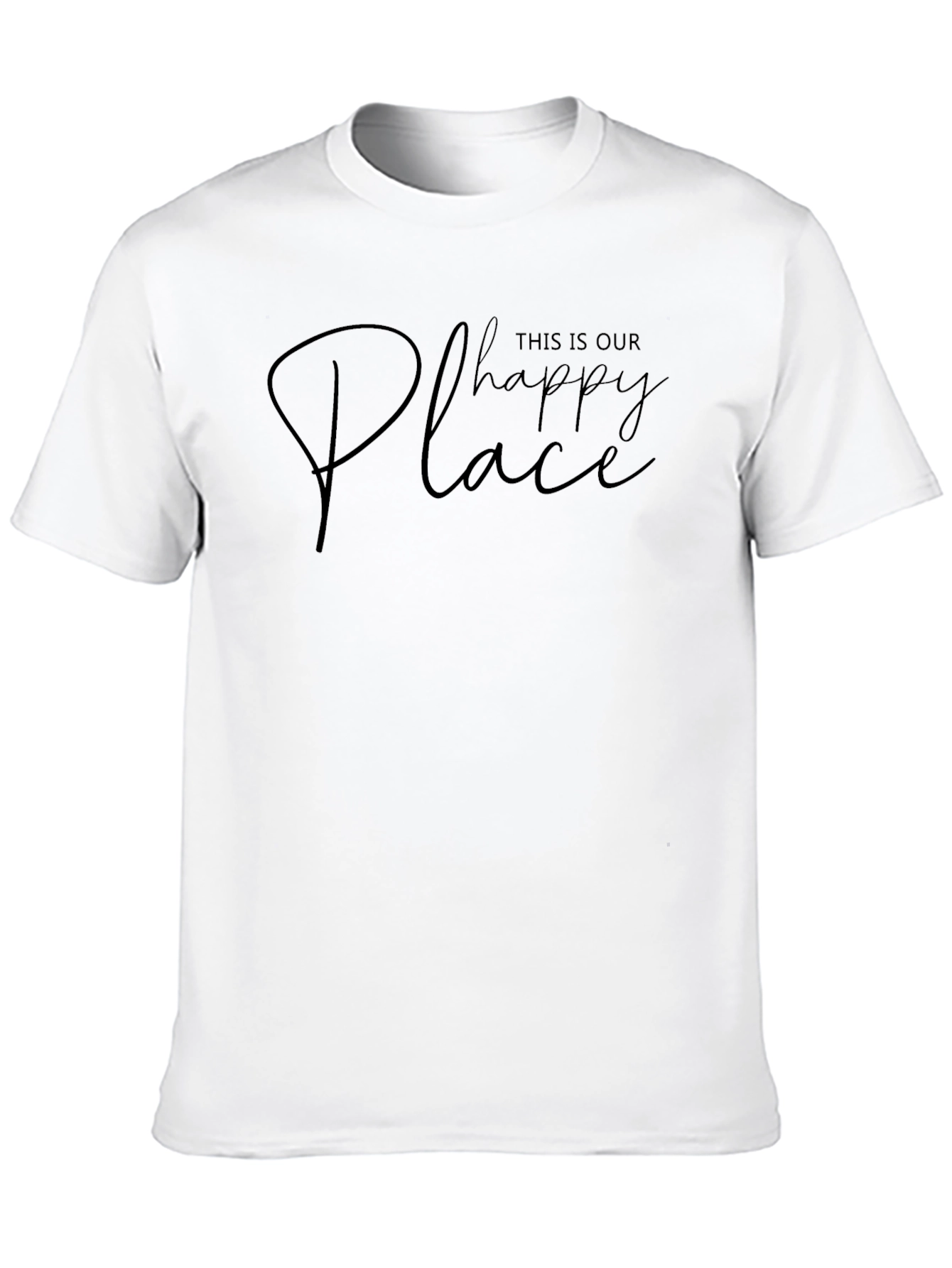 This Is Our Happy Place Graphic Tee - Black