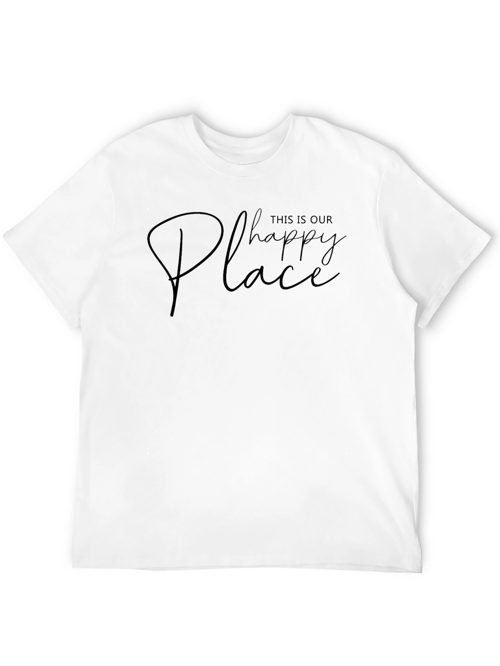 This Is Our Happy Place Graphic Tee - Black
