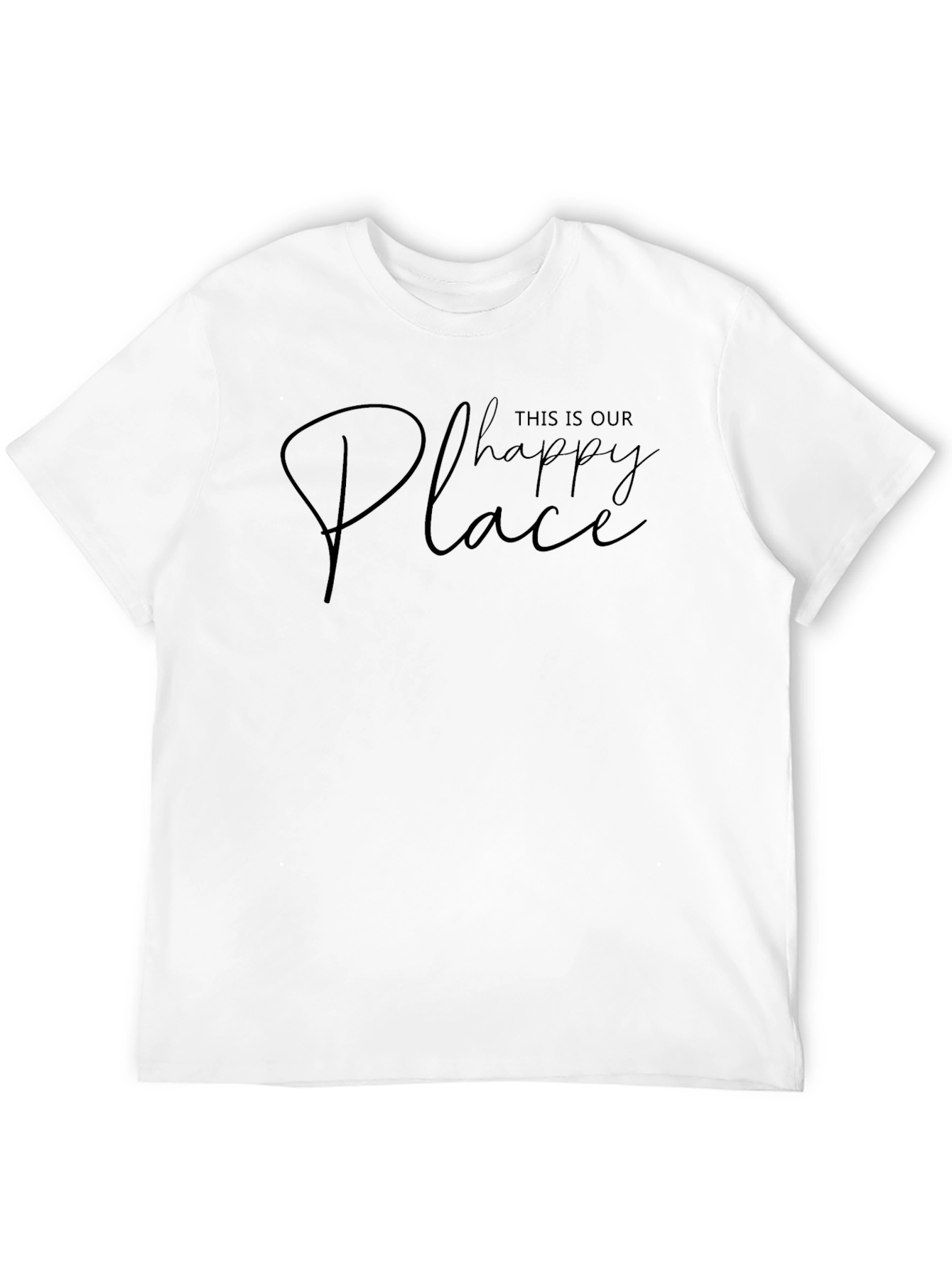 This Is Our Happy Place Graphic Tee - Black