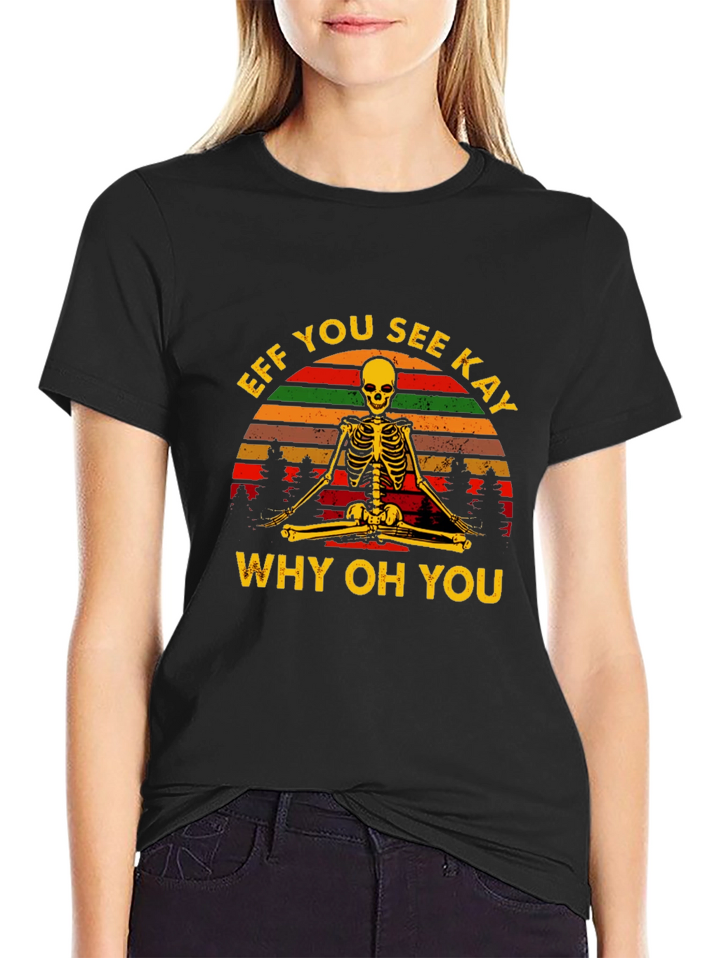 Eff You See Kay Yoga Skeleton T-Shirt