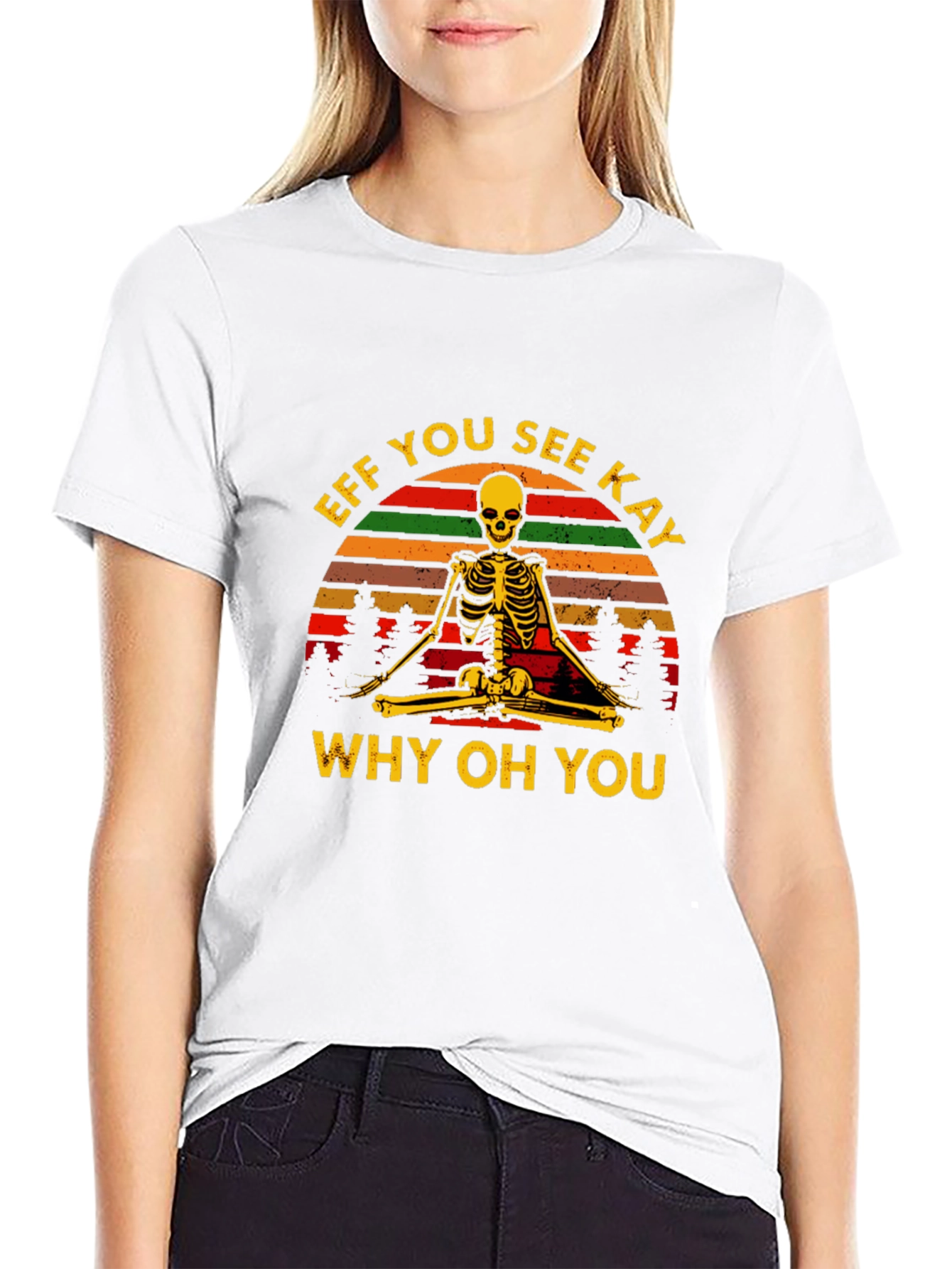 Eff You See Kay Yoga Skeleton T-Shirt