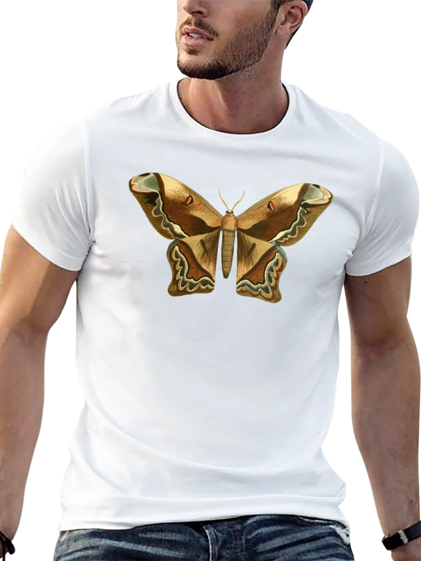 Moth Graphic Tee - Stylish Insect T-Shirt