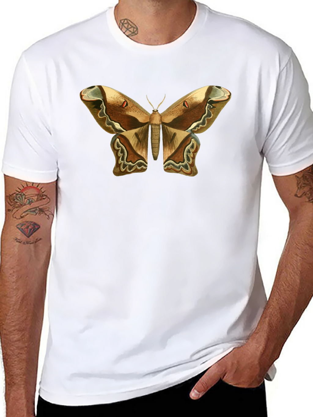 Moth Graphic Tee - Stylish Insect T-Shirt