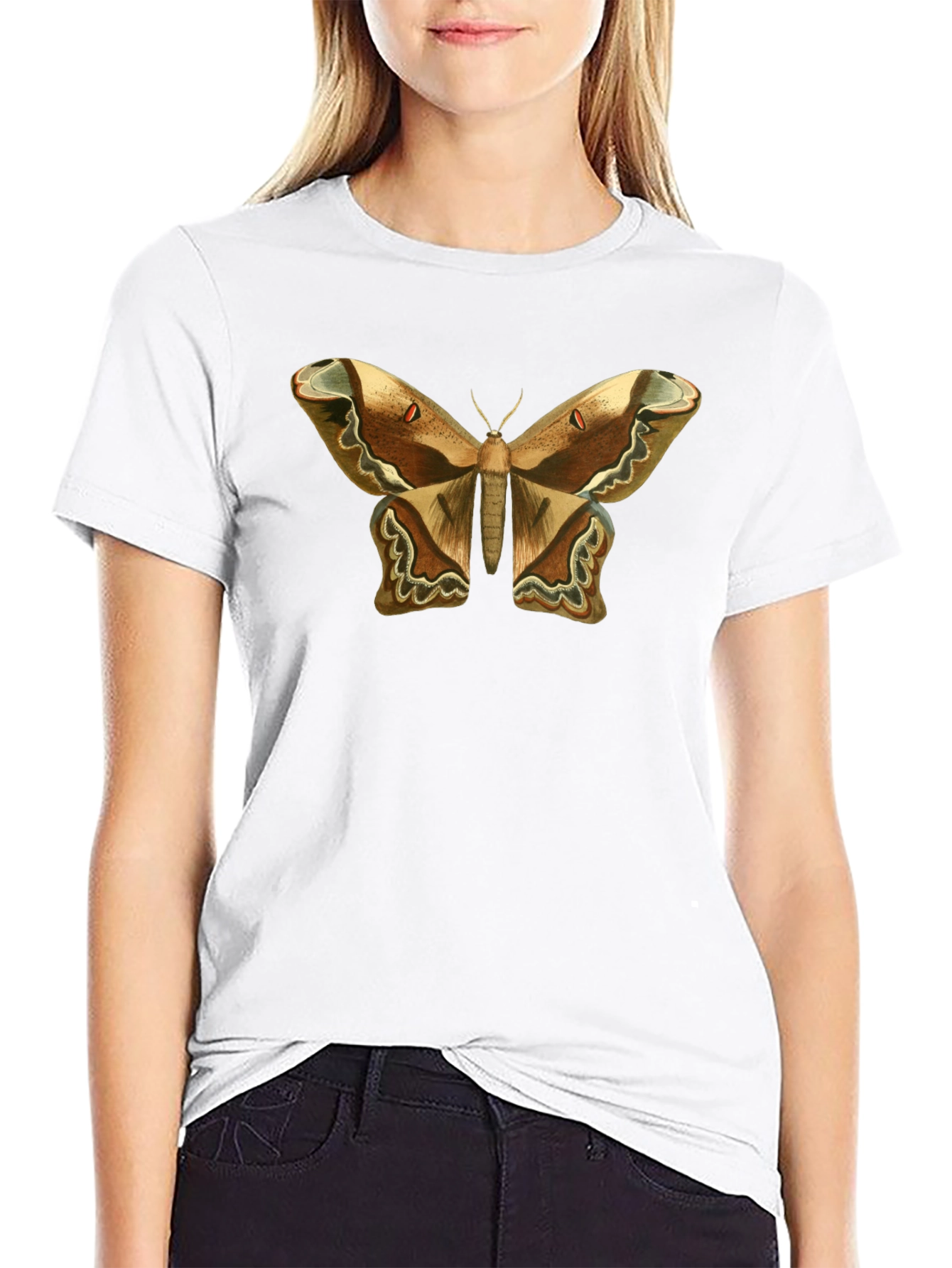 Moth Graphic Tee - Stylish Insect T-Shirt