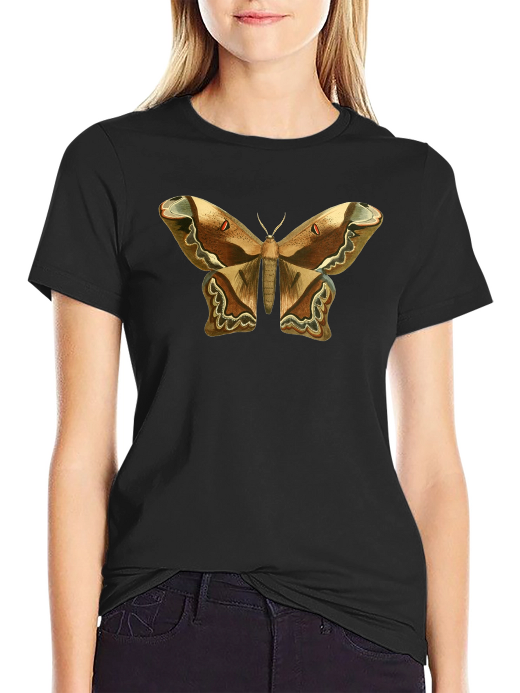 Moth Graphic Tee - Stylish Insect T-Shirt