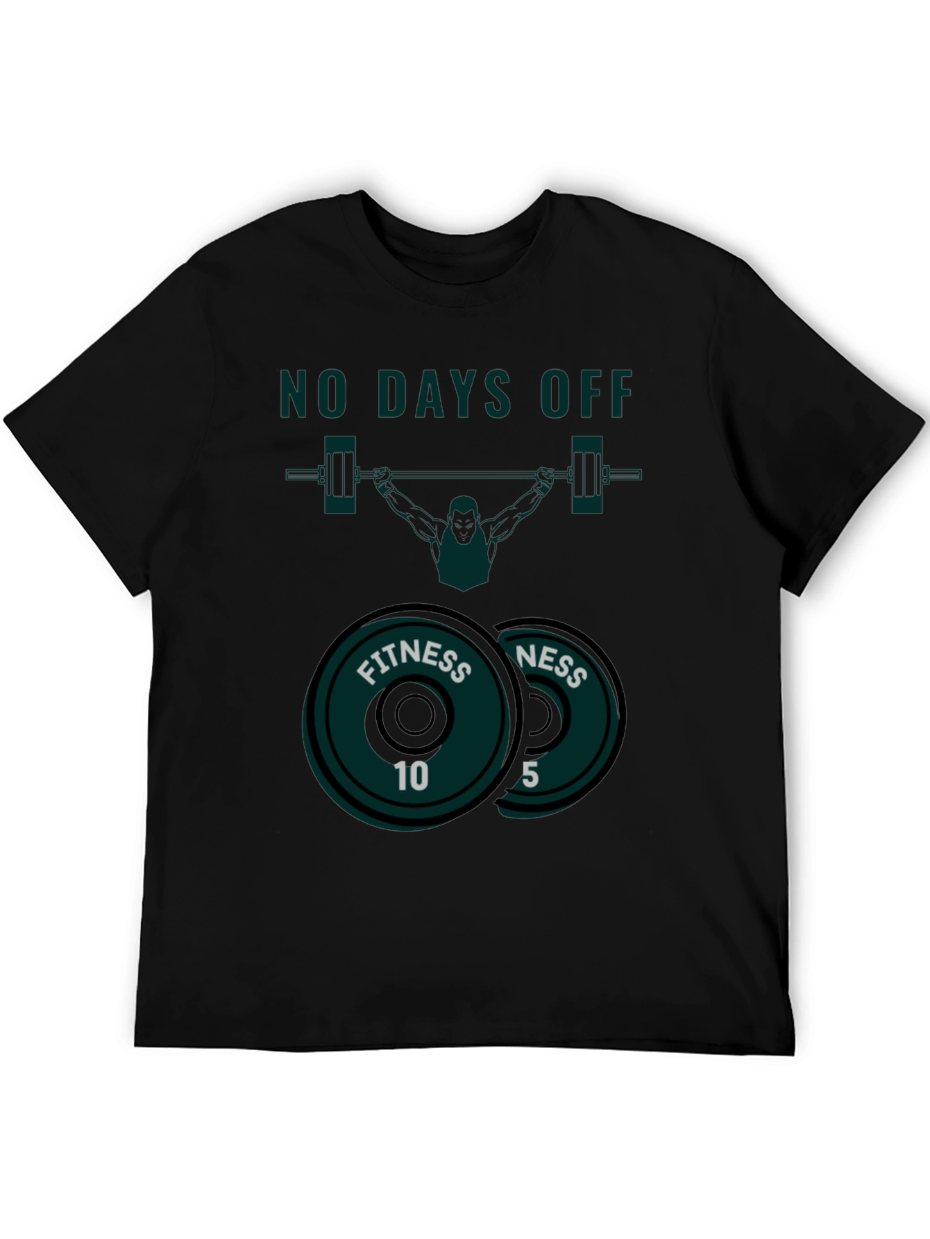 No Days Off Fitness T-Shirt - Weightlifting Design