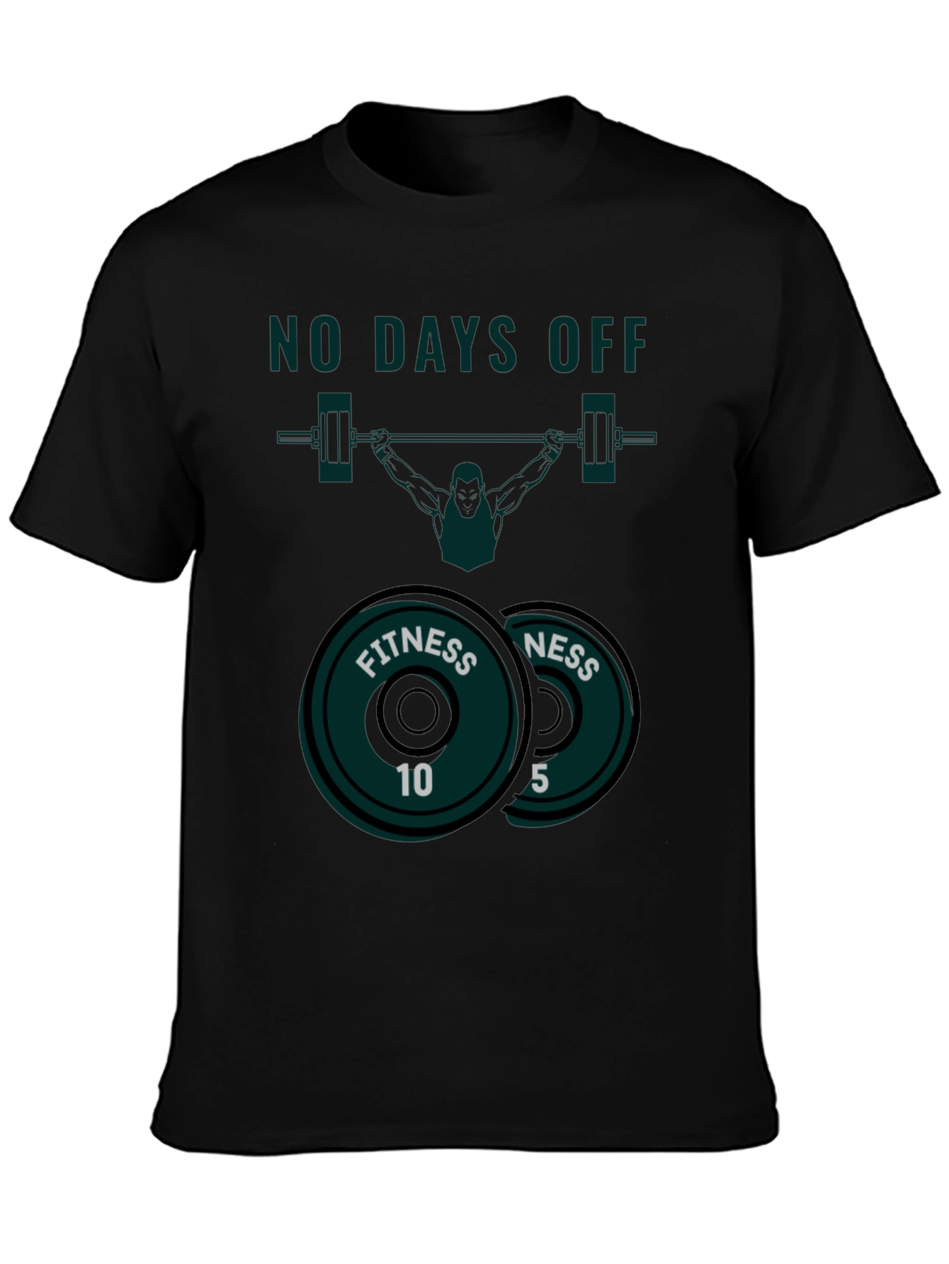 No Days Off Fitness T-Shirt - Weightlifting Design