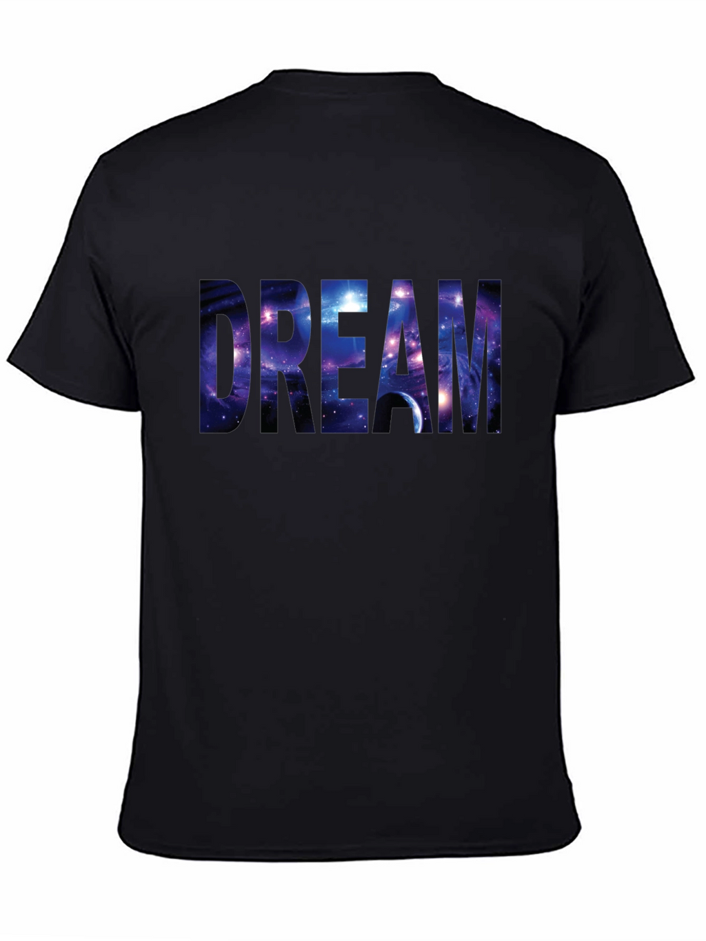 Dream Galaxy Print Black T-Shirt