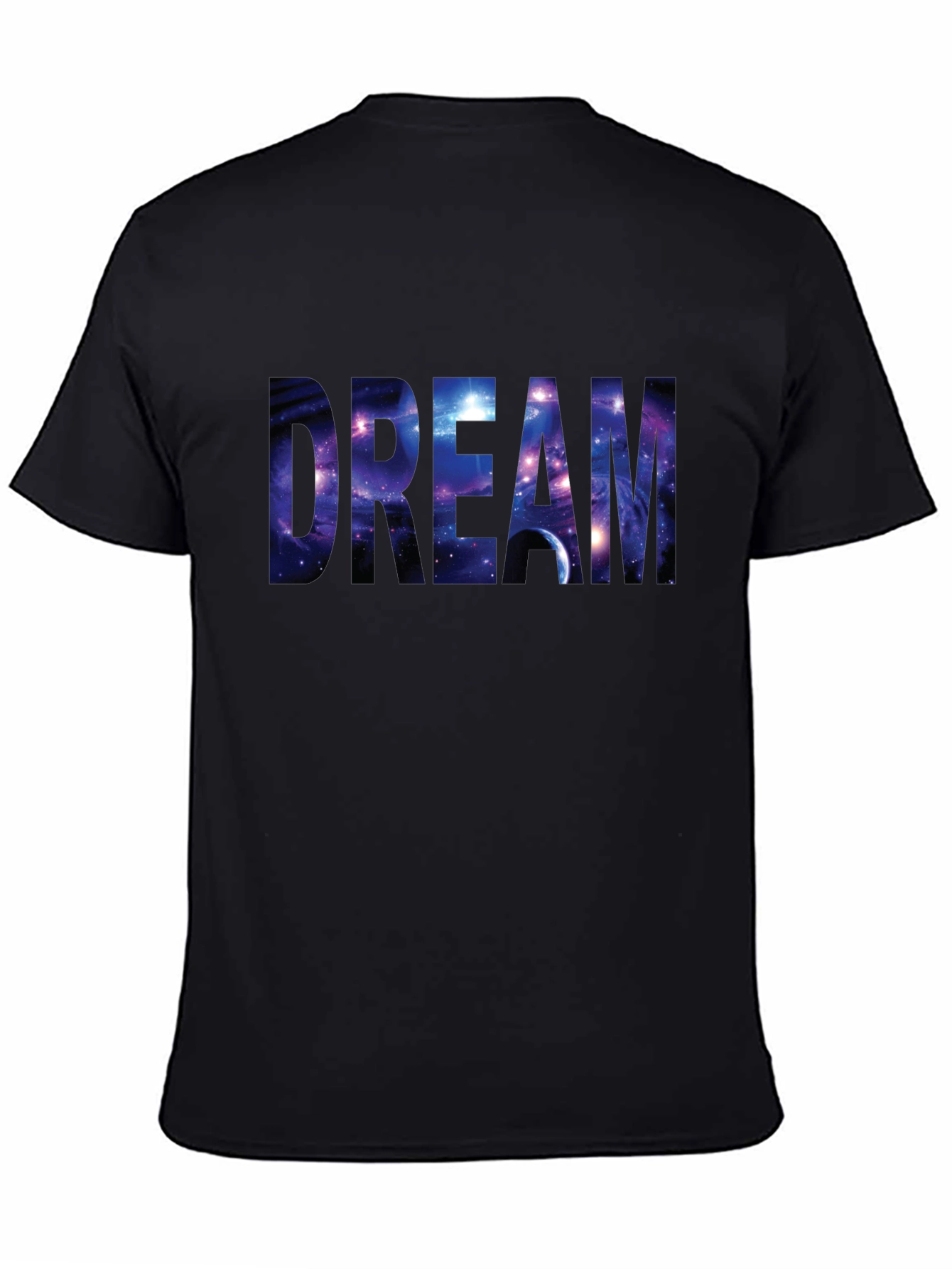 Dream Galaxy Print Black T-Shirt