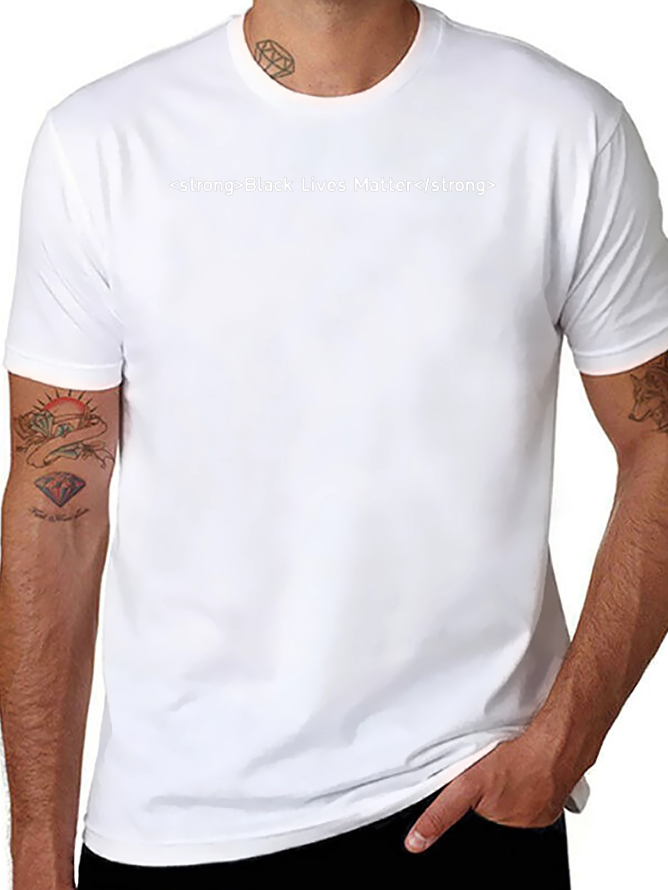 Black Lives Matter Strong Text Graphic T-Shirt