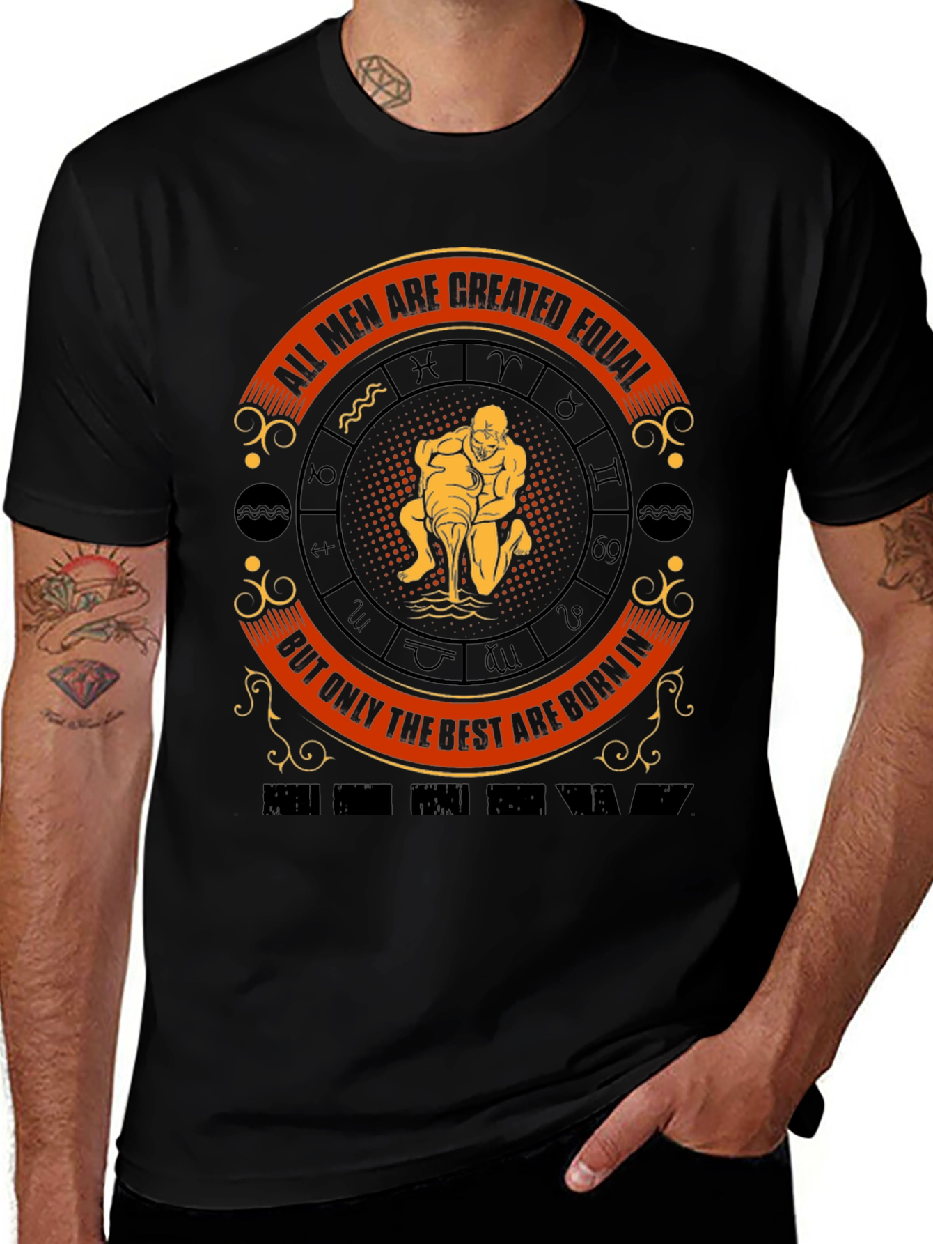 Aquarius Zodiac Sign T-Shirt - Best Men Are Born In January/February