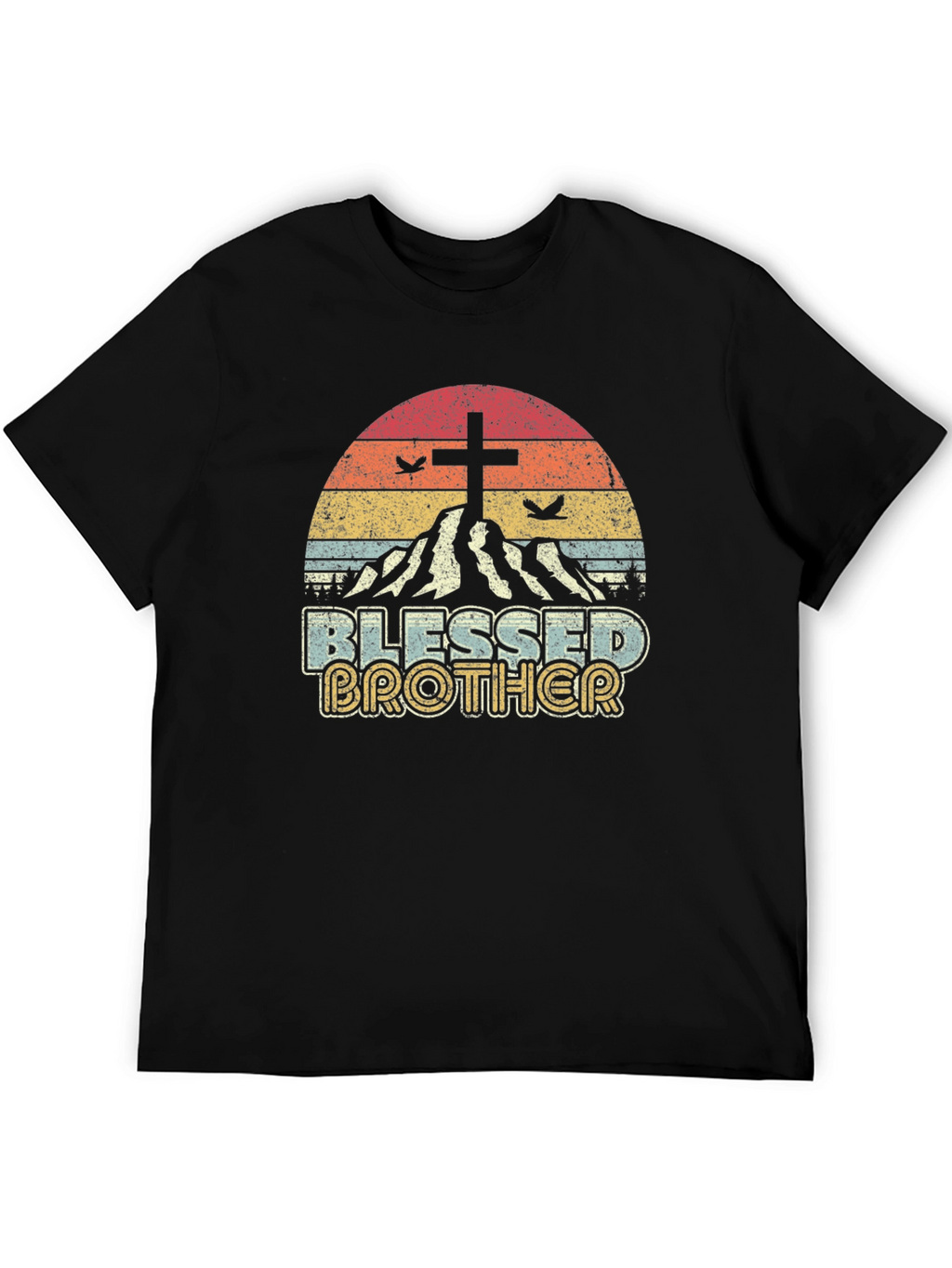 Blessed Brother Christian Graphic Tee - Black
