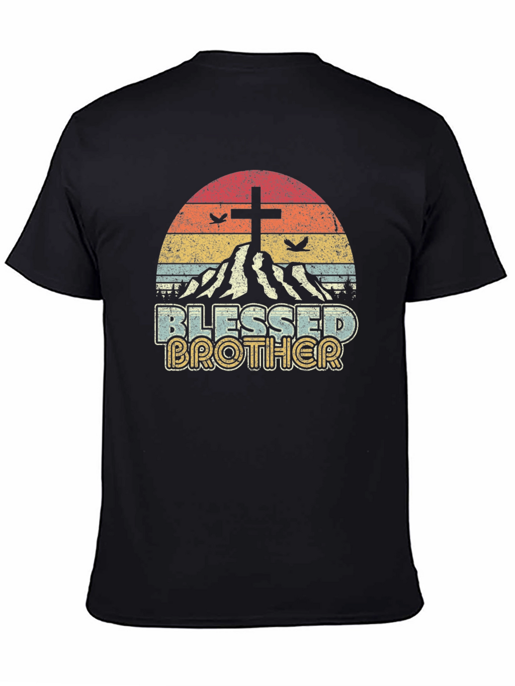 Blessed Brother Christian Graphic Tee - Black