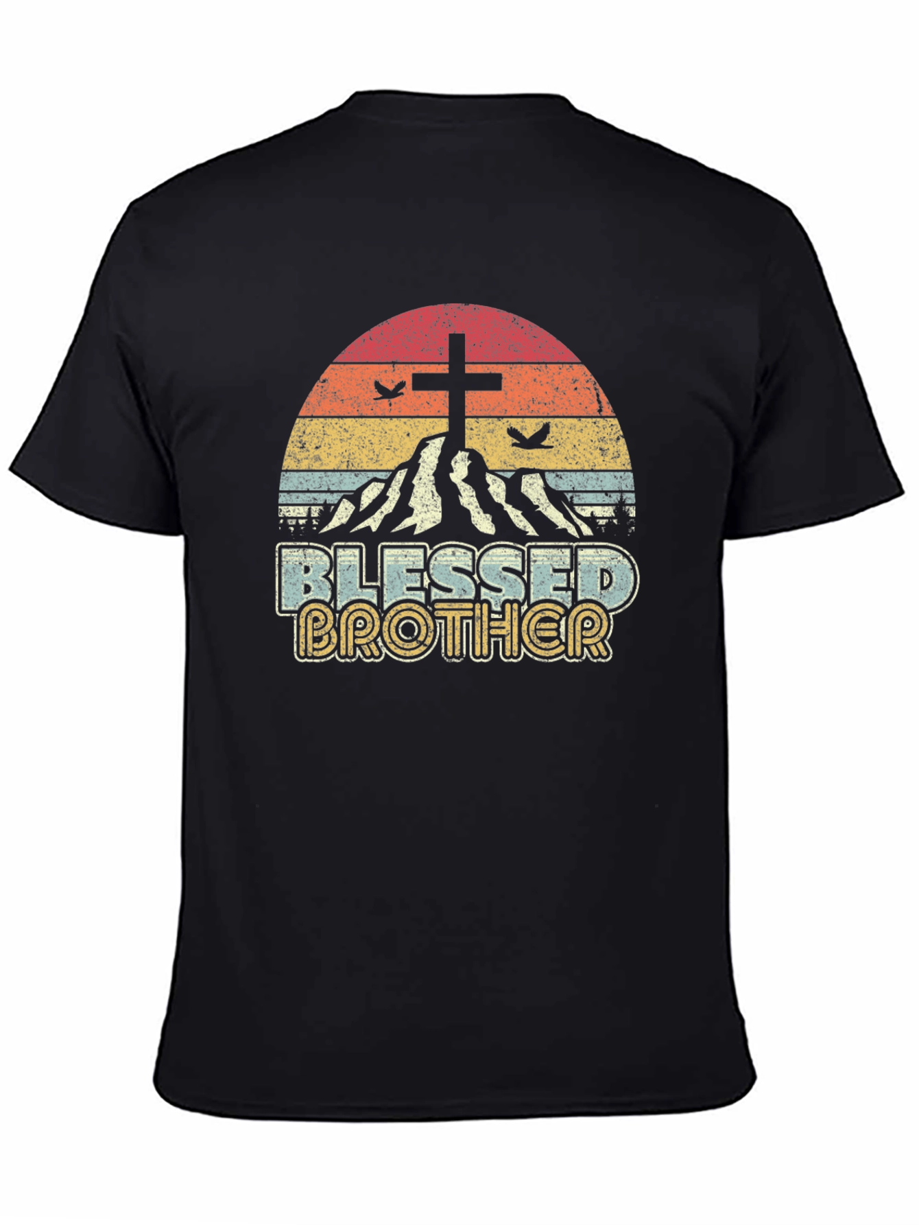 Blessed Brother Christian Graphic Tee - Black