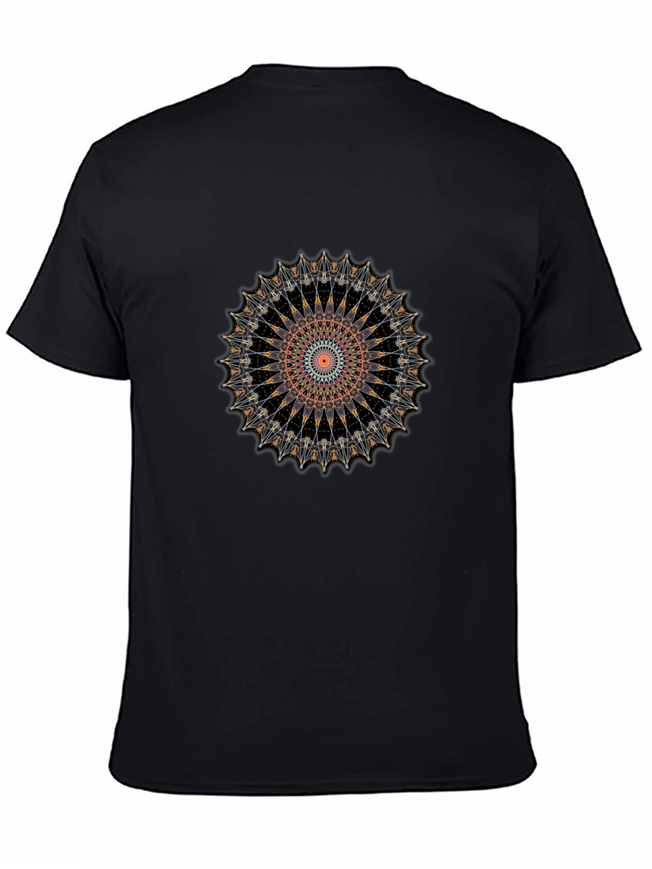 Mandala Graphic Tee - Stylish Mens Black T-Shirt