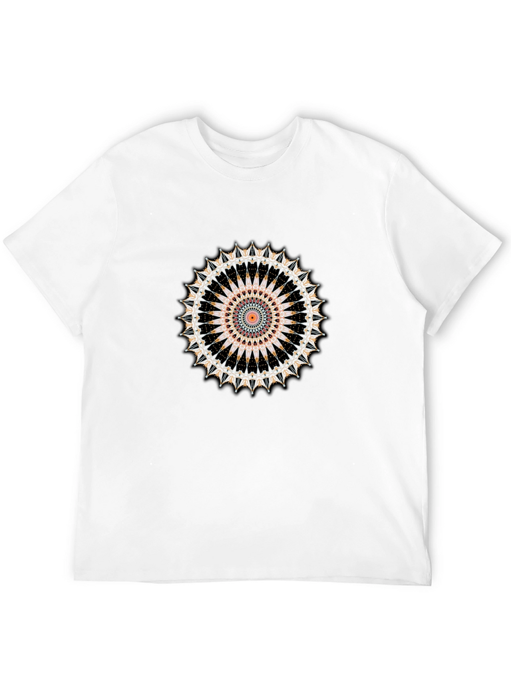 Mandala Graphic Tee - Stylish Mens Black T-Shirt