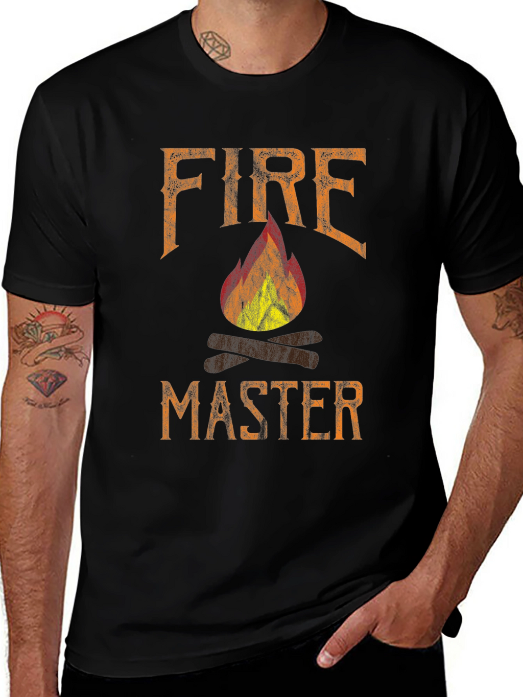 Fire Master Graphic Tee - Black