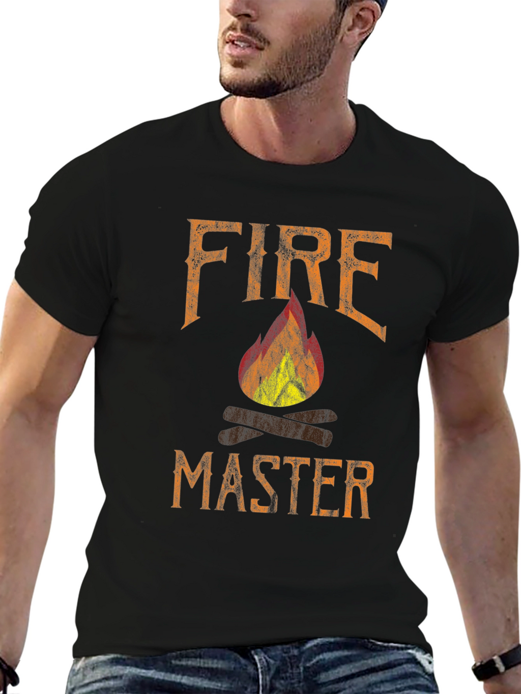 Fire Master Graphic Tee - Black