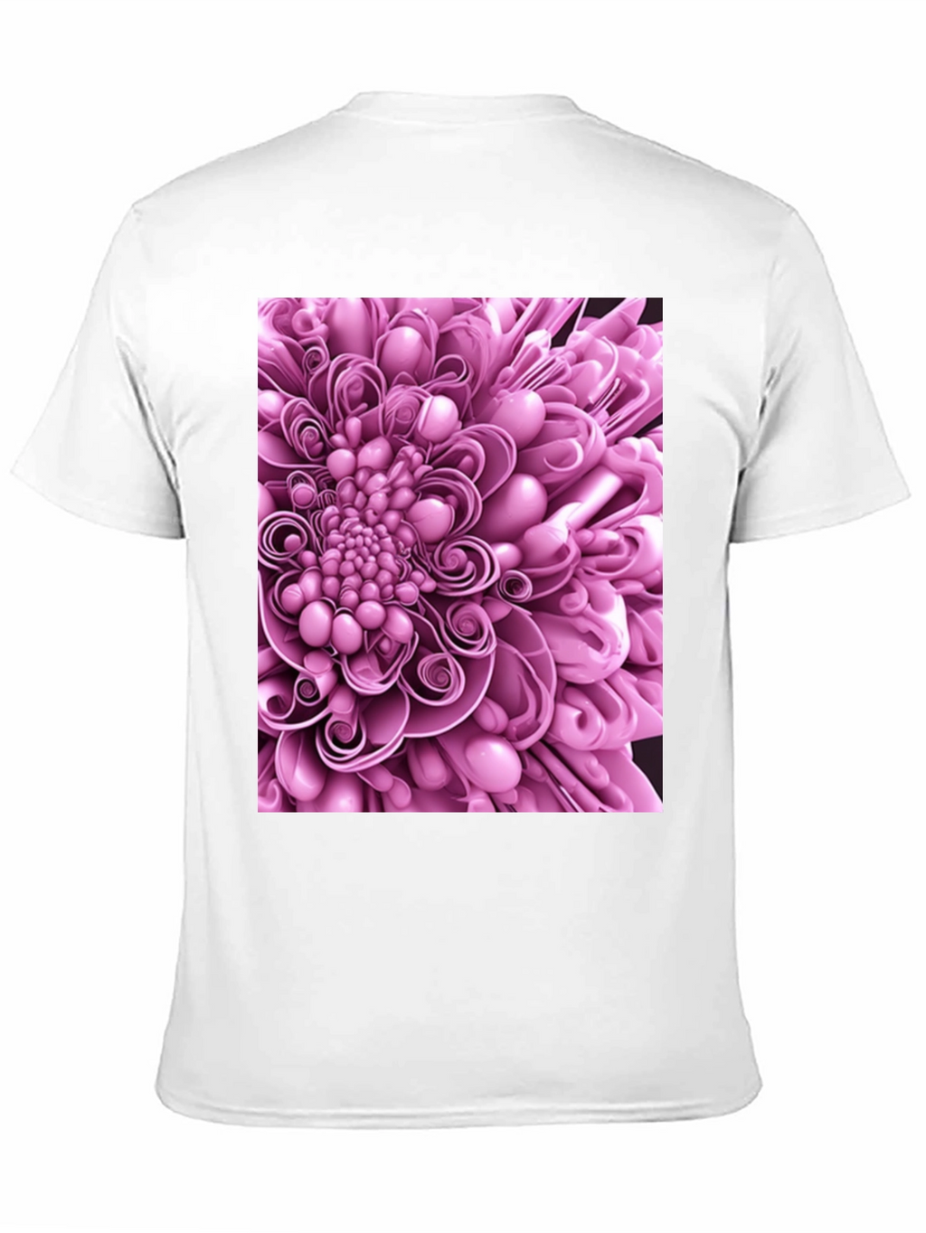 Abstract Flower Graphic Print Black T-Shirt