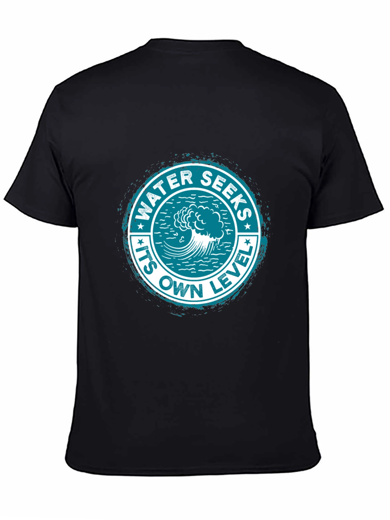 Water Seeks Its Own Level Graphic Tee - Black