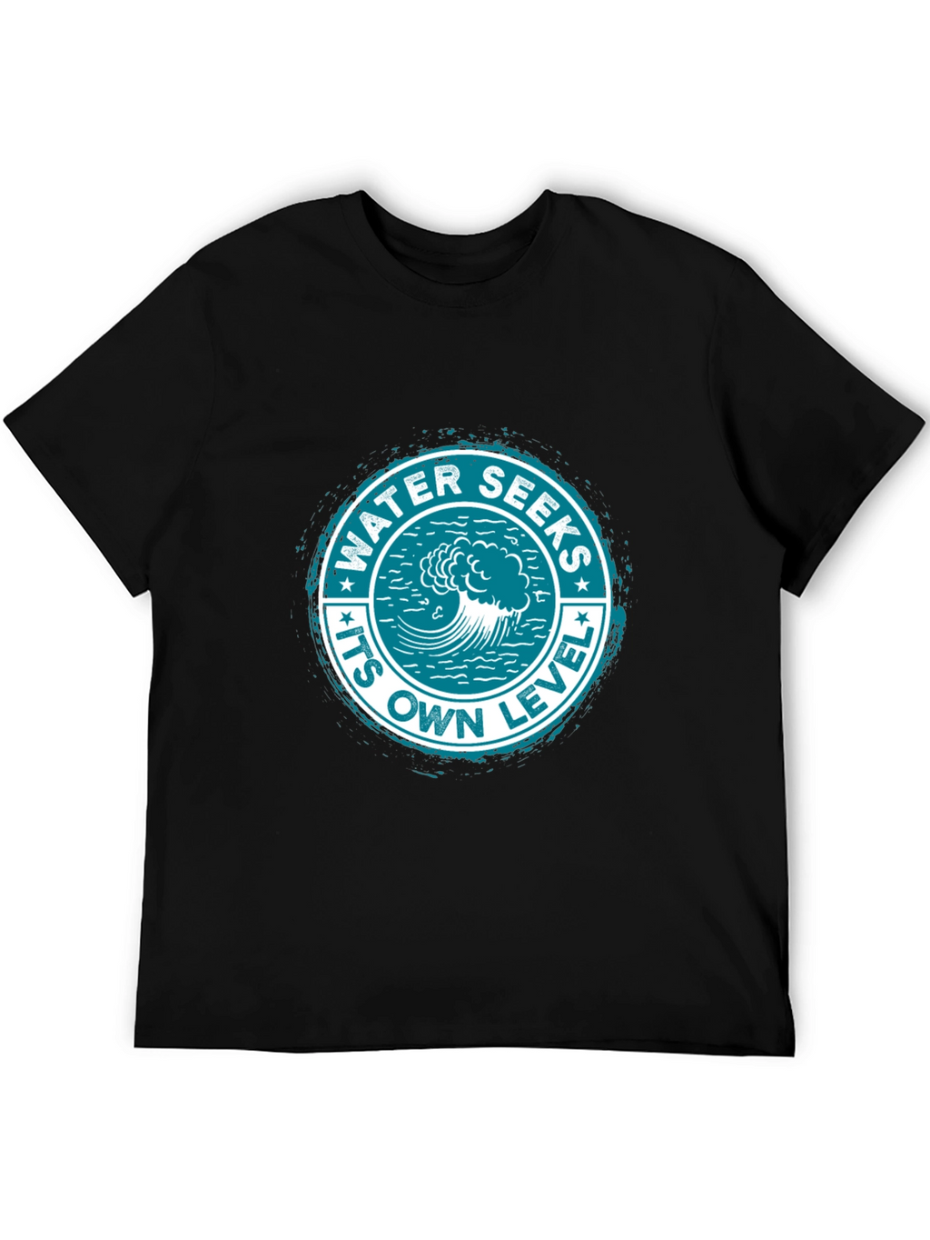 Water Seeks Its Own Level Graphic Tee - Black