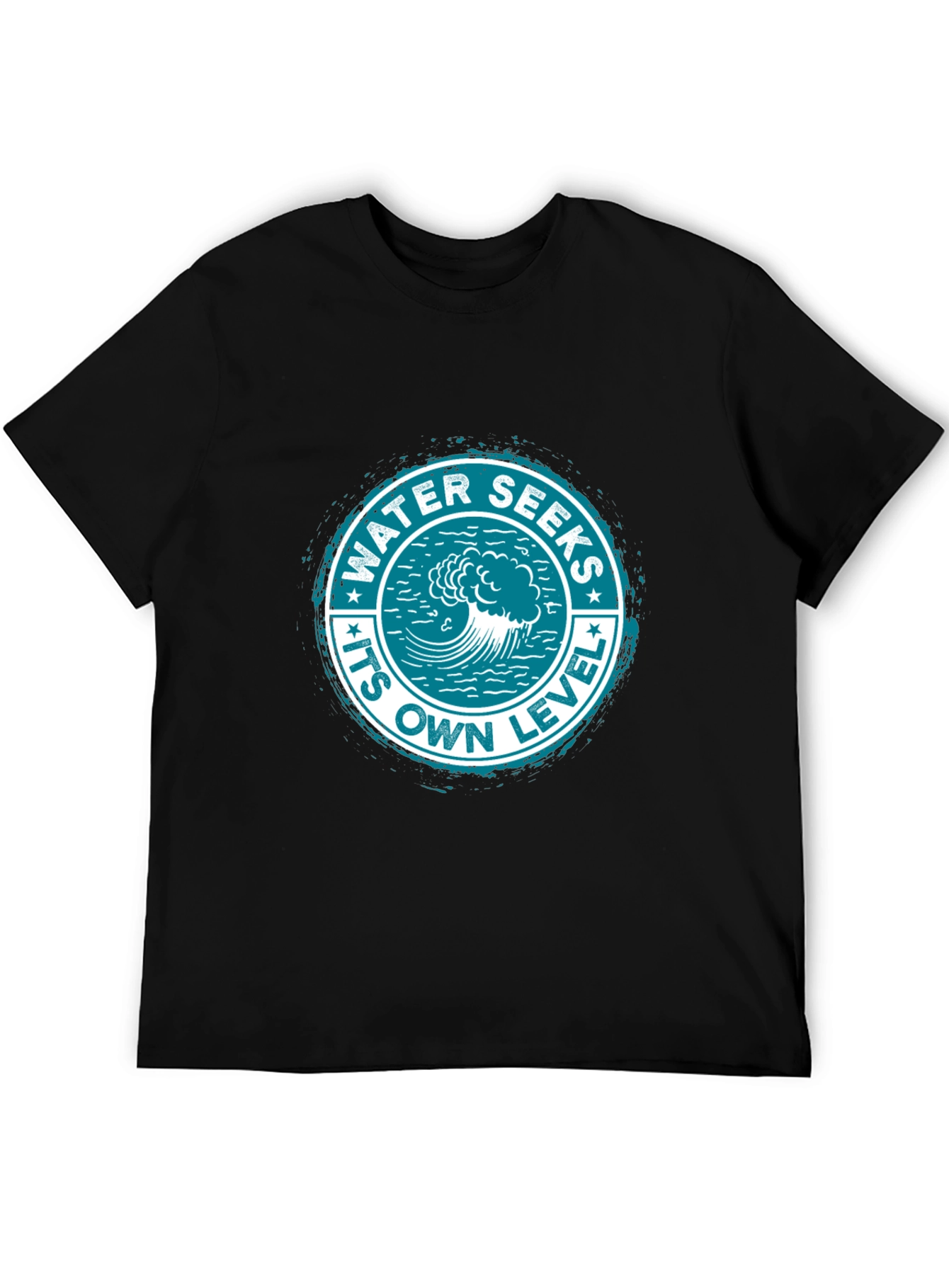 Water Seeks Its Own Level Graphic Tee - Black