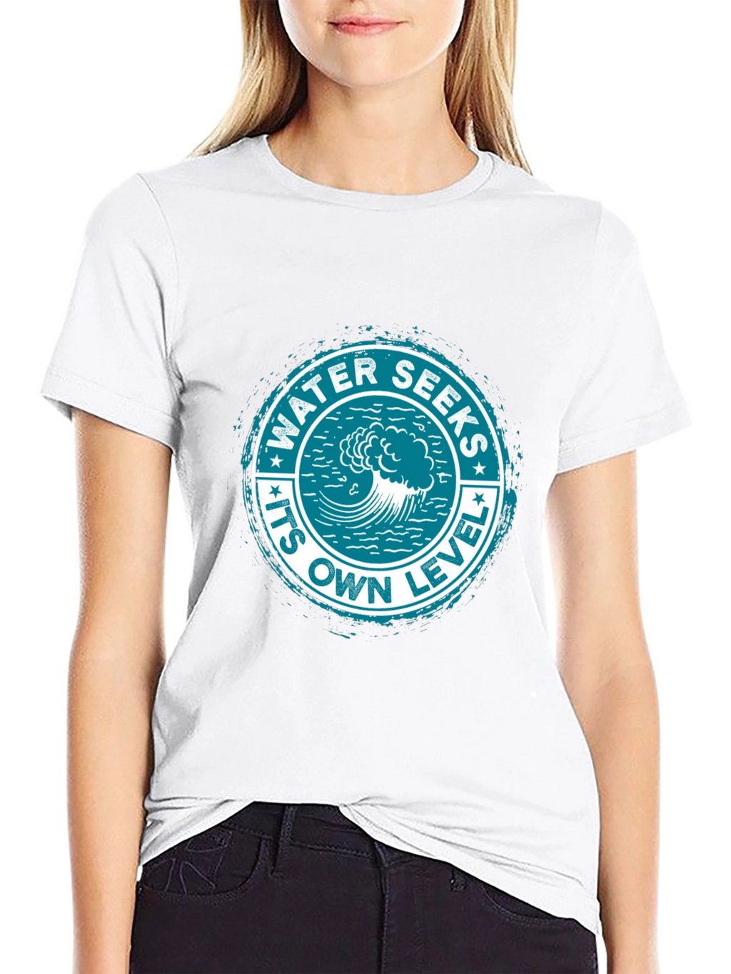 Water Seeks Its Own Level Graphic Tee - Black