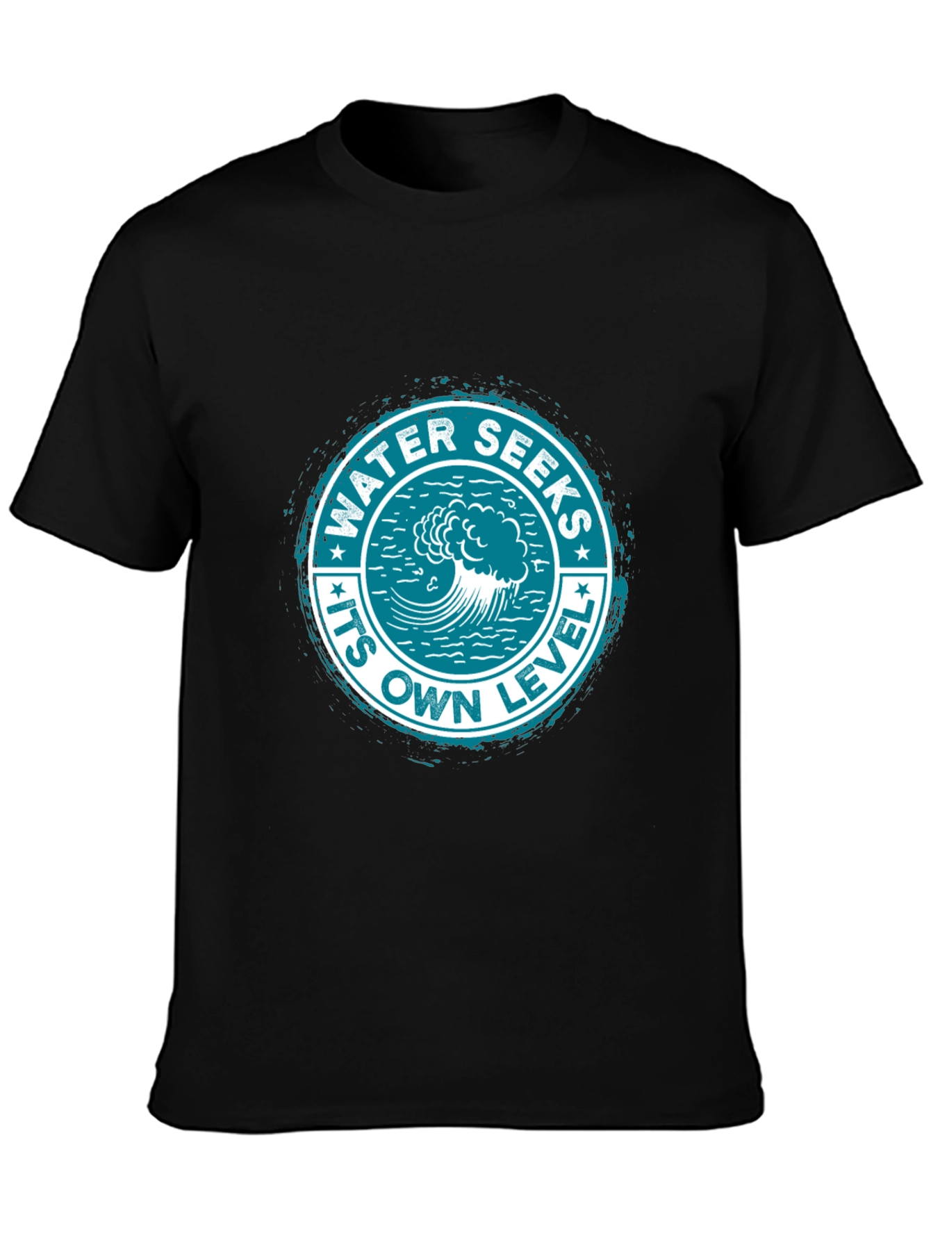 Water Seeks Its Own Level Graphic Tee - Black