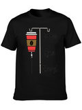 Coffee IV Drip Graphic Tee - Caffeine Lover Shirt
