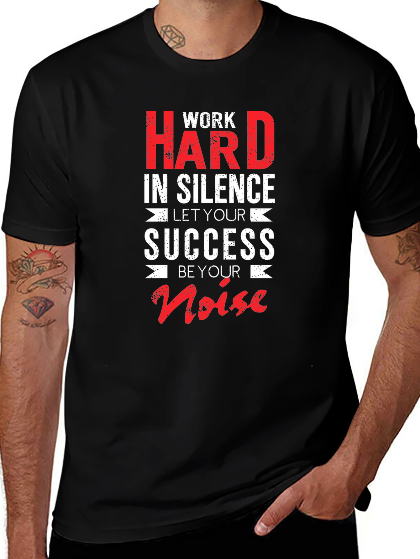 Work Hard in Silence T-Shirt - Motivational Graphic Tee