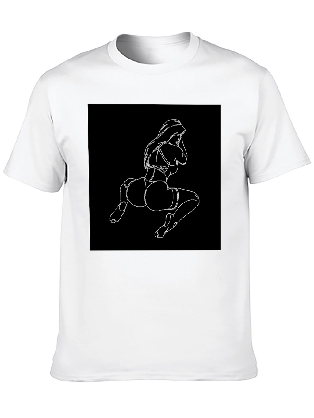 Black T-Shirt with Graphic Print