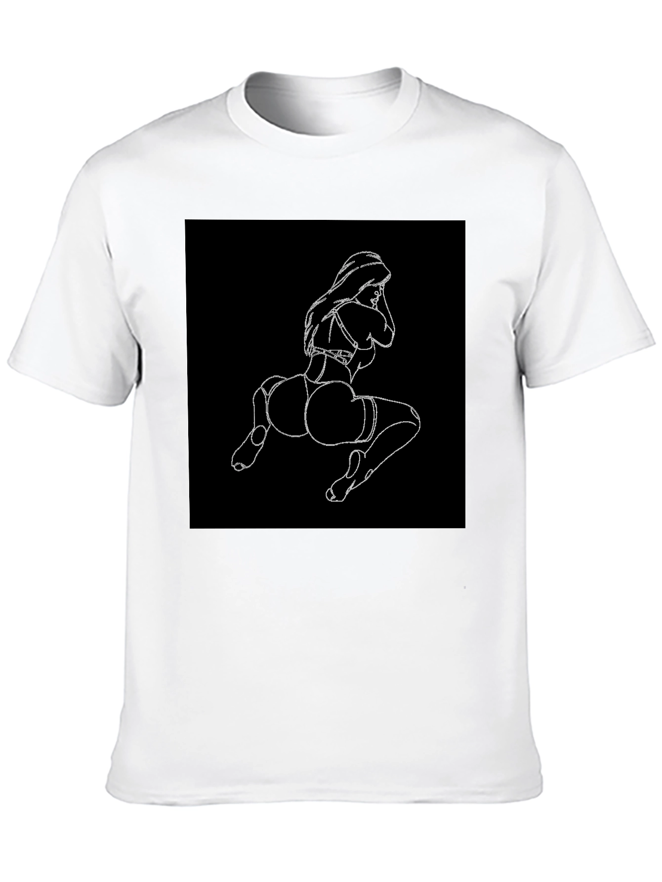 Black T-Shirt with Graphic Print