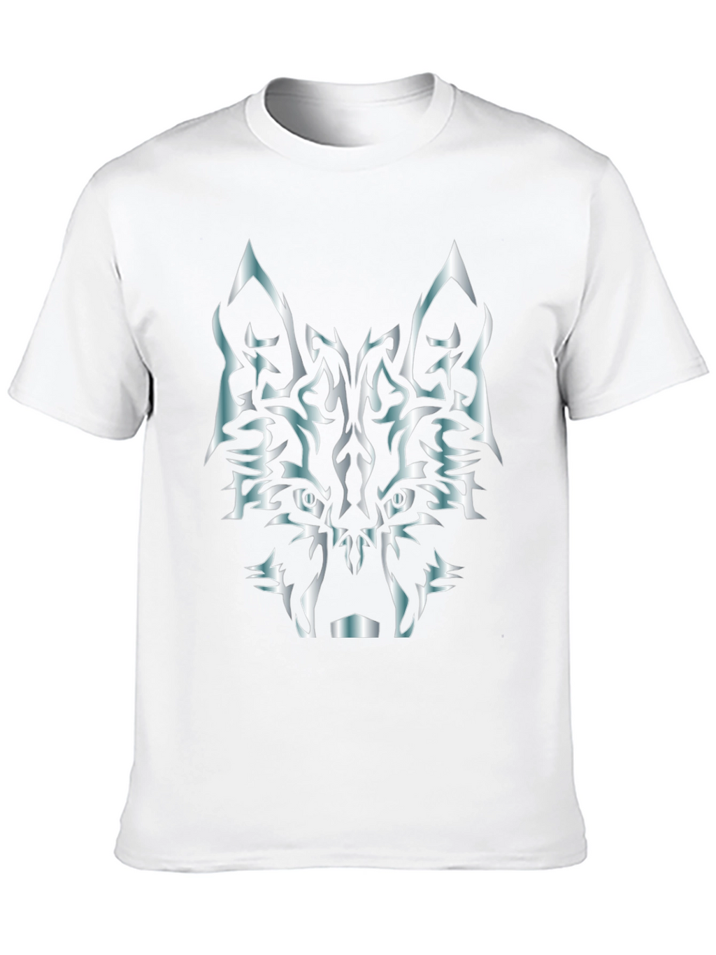 Tribal Wolf Graphic T-Shirt - Black